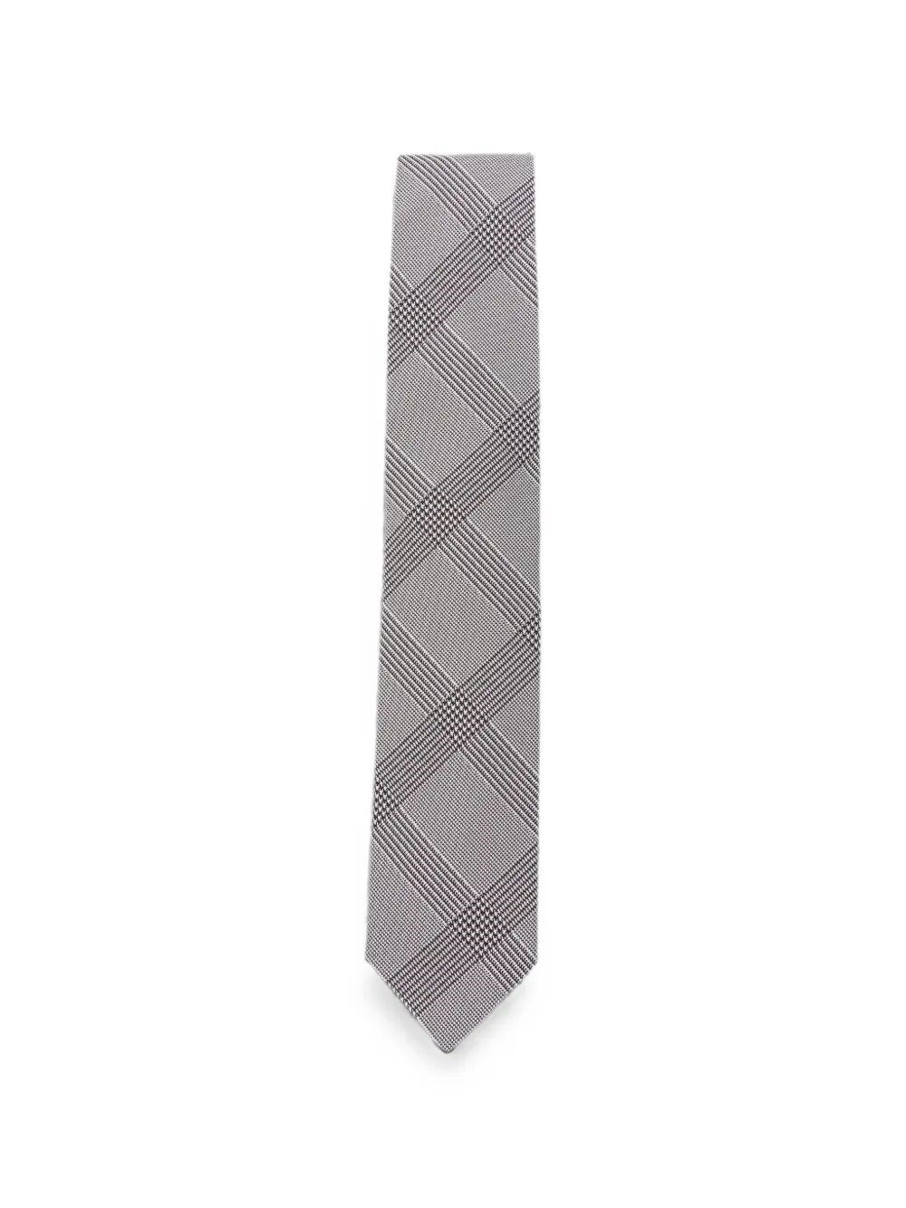 LARDINI LARDINI Tie Micro Pied De Poule "Accrc7.Ac67147 120Br"　ラルディーニ ネクタイ マイクロ ピエ ド プール "Accrc7.Ac67147 120Br"