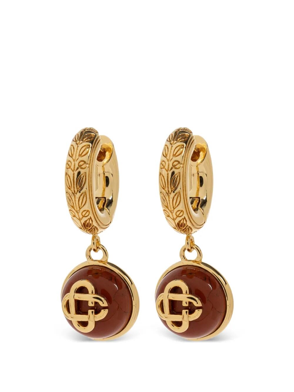 Casablanca Earrings Gold 'Sphere' Ear Hoops