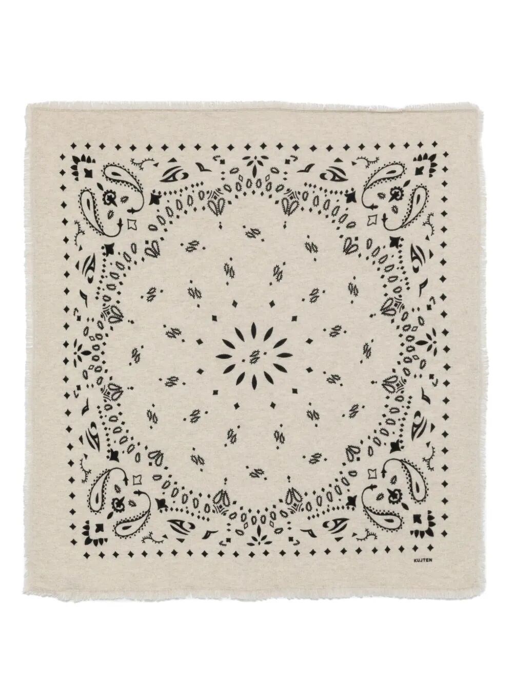 KUJTEN Scarf Cashmere “Hachiko” Grand Bandana Imprime