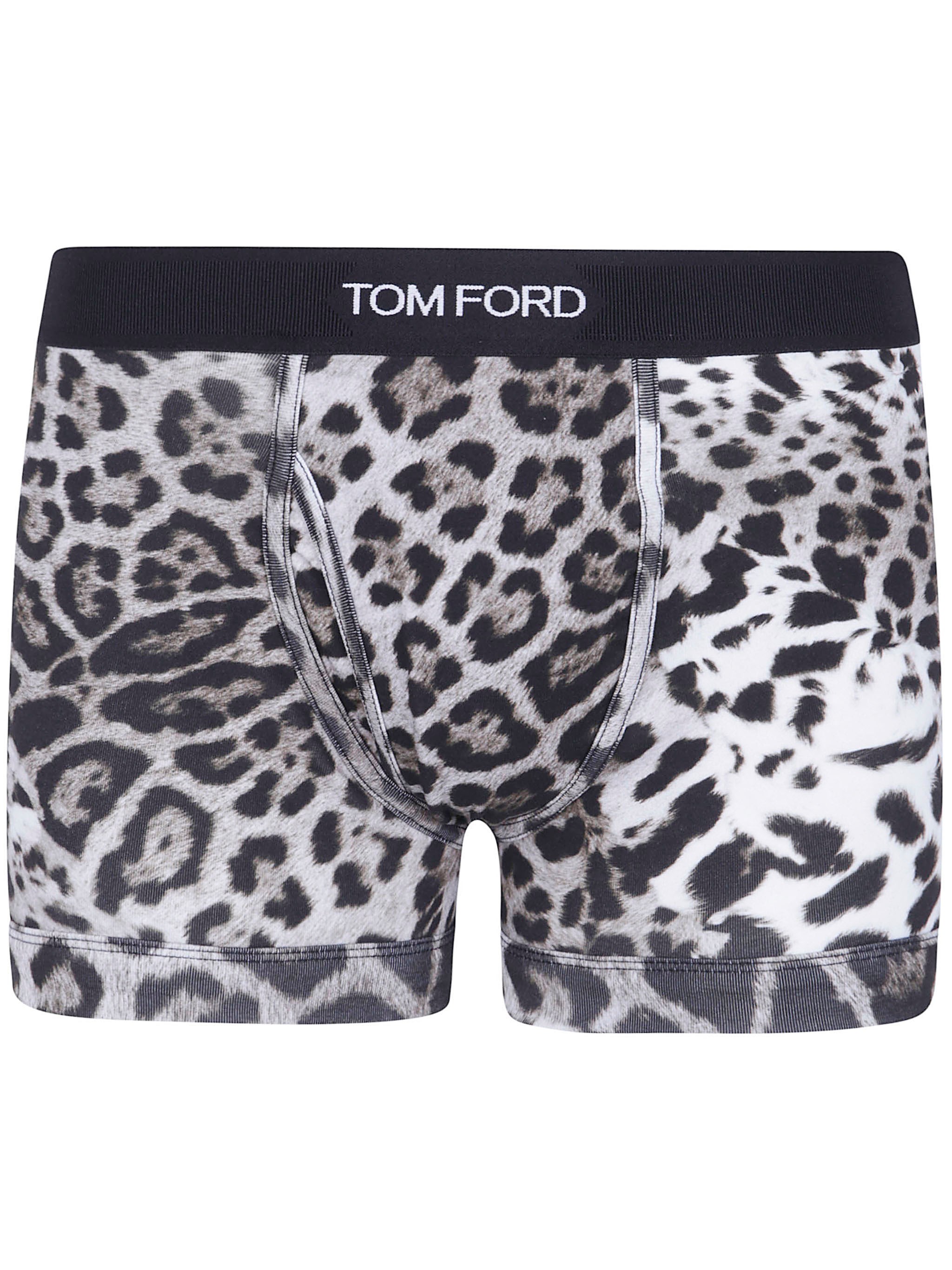 TOM FORD UNDERWEAR Boxer Brief Snow Leopard Printed Cotton