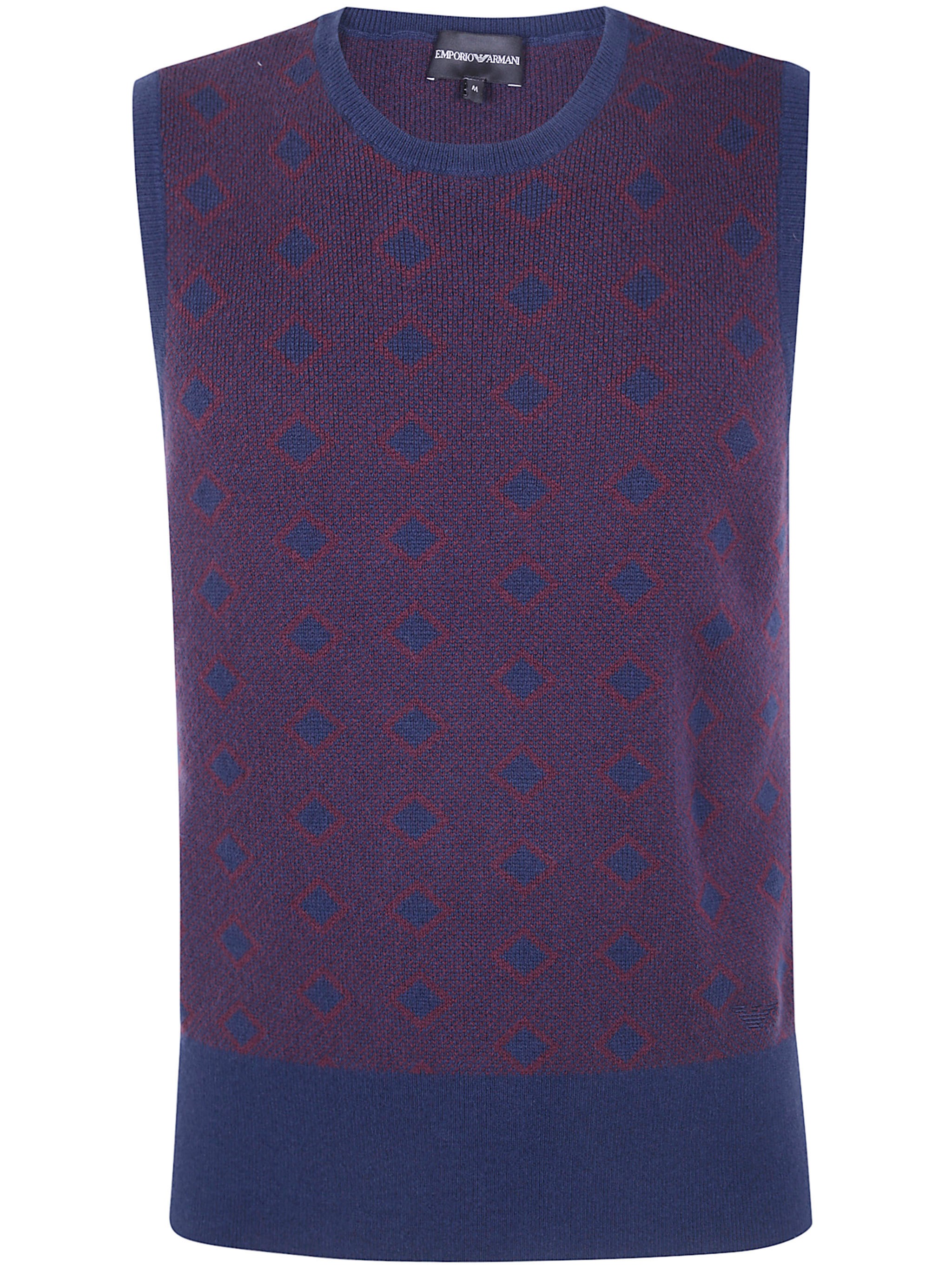 EMPORIO ARMANI Sweater Vest V Neck “Rumble Total Eclipse”