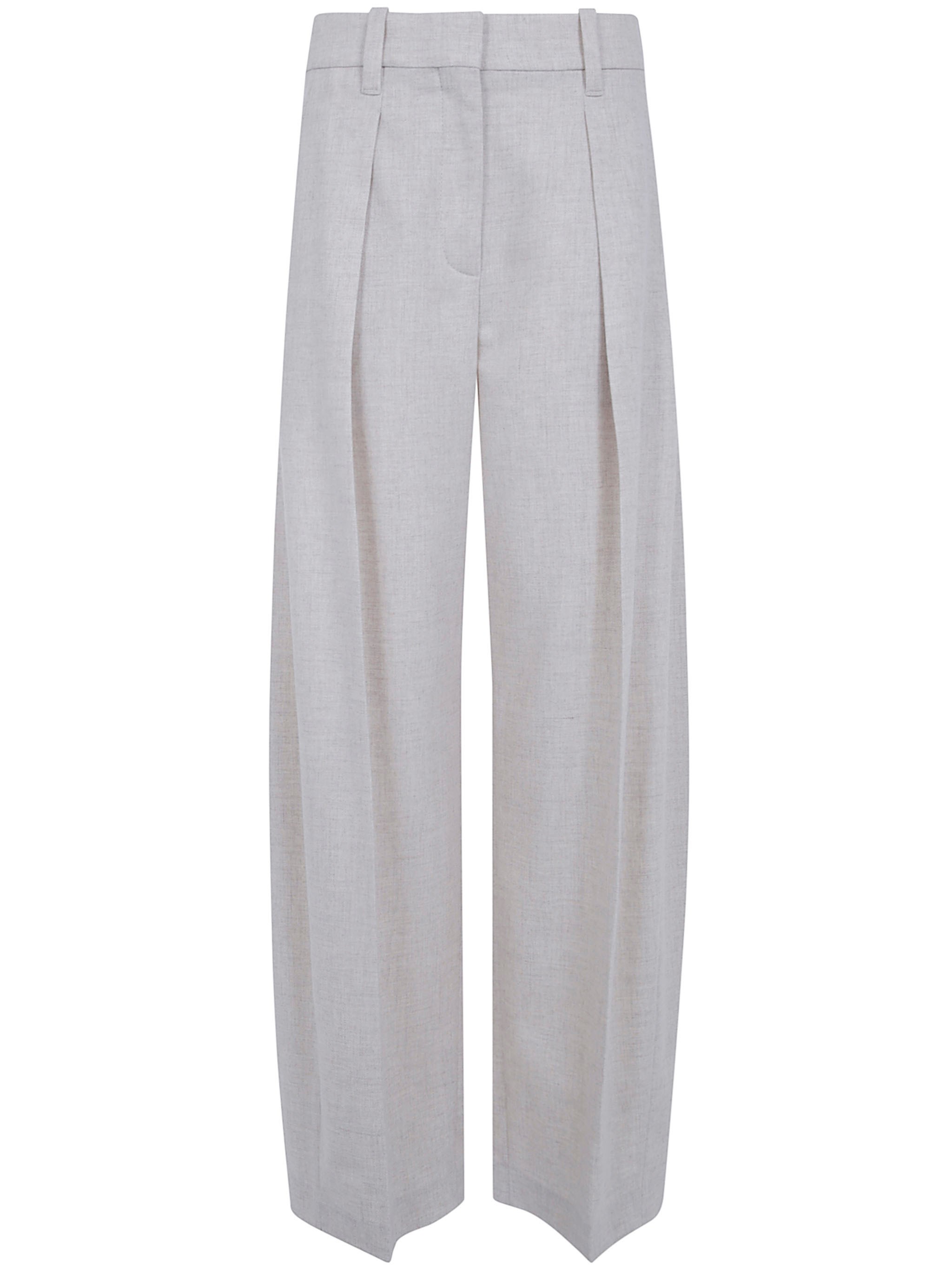 Brunello Cucinelli Pants Pleated "Mb162p9307 C027 Ivory"