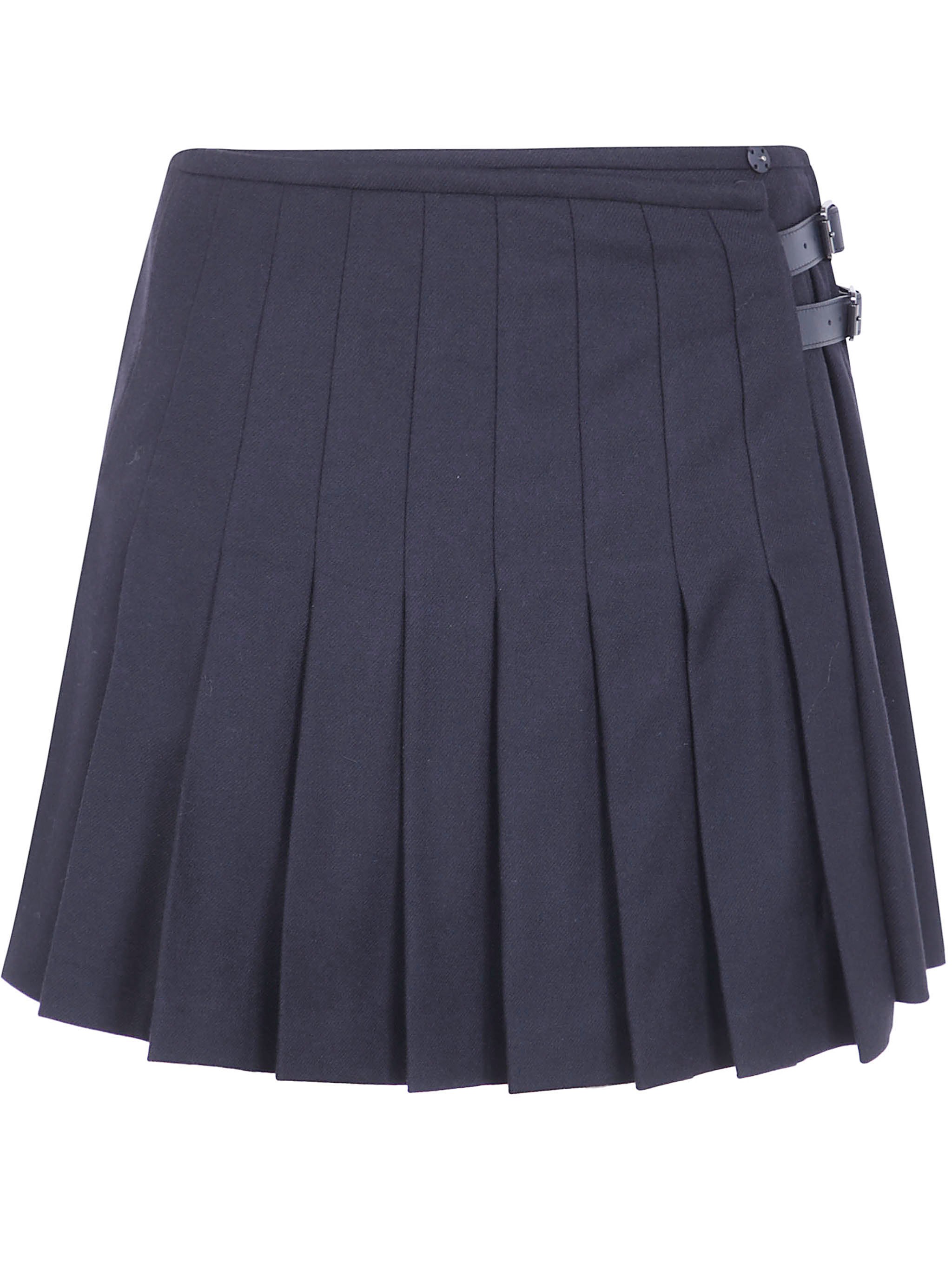 Emporio Armani Skirt With Buckles In Black
