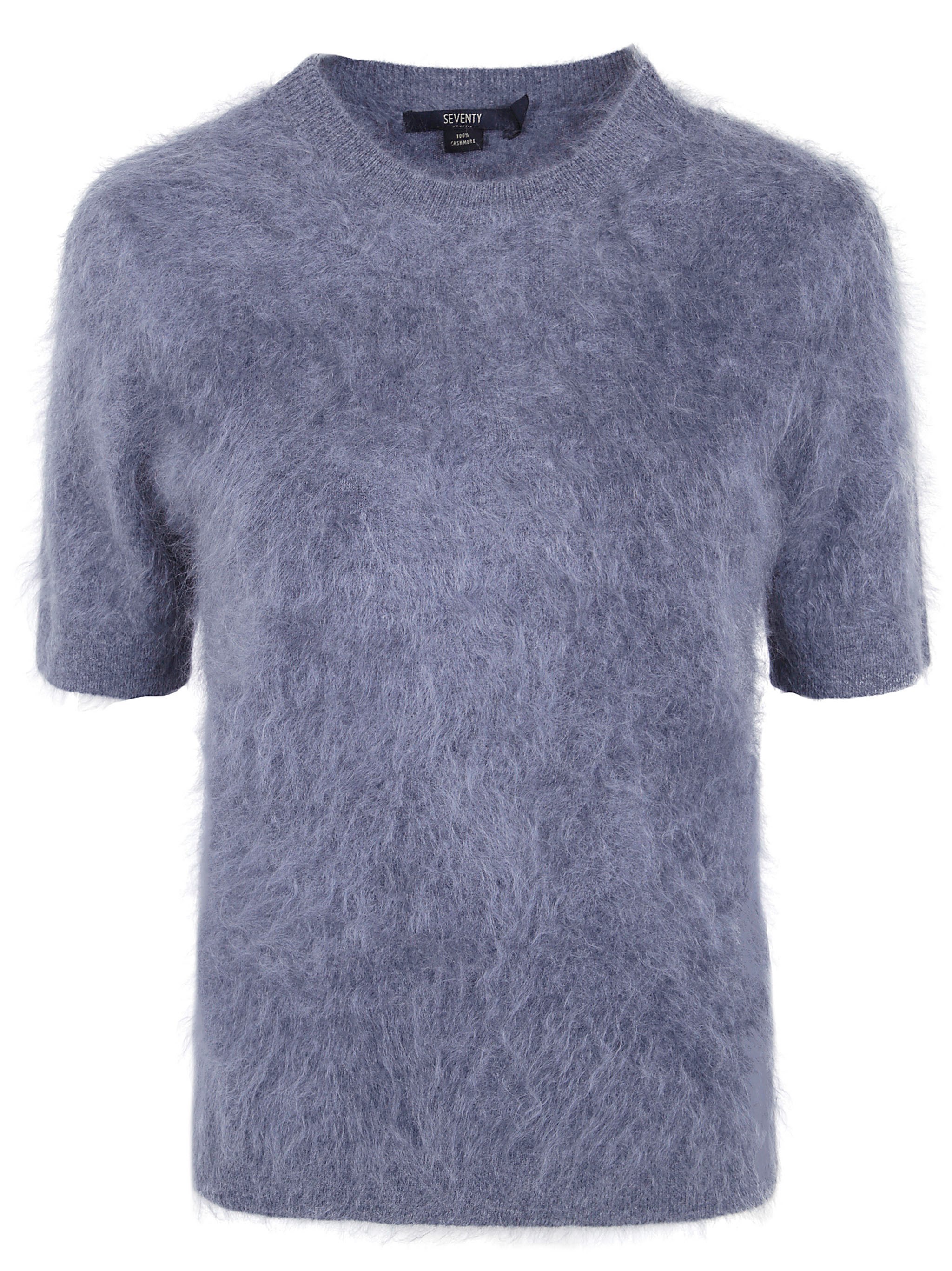Short Sleeves "Cashmere Short Sleeves Round Neck" Sweater
