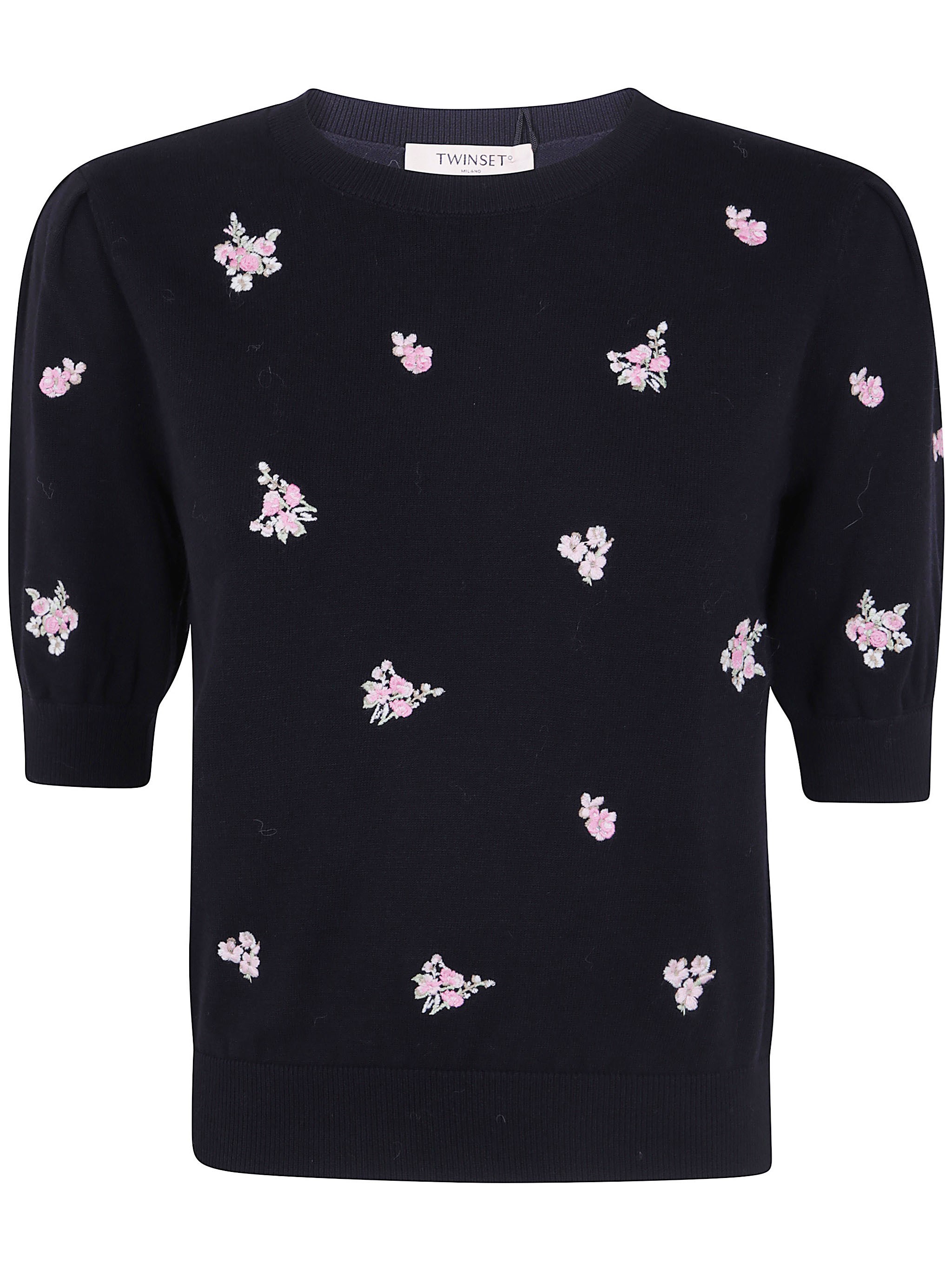 Twinset Sweater Short Sleeves Round Neck "262tp3460 00006 Black"