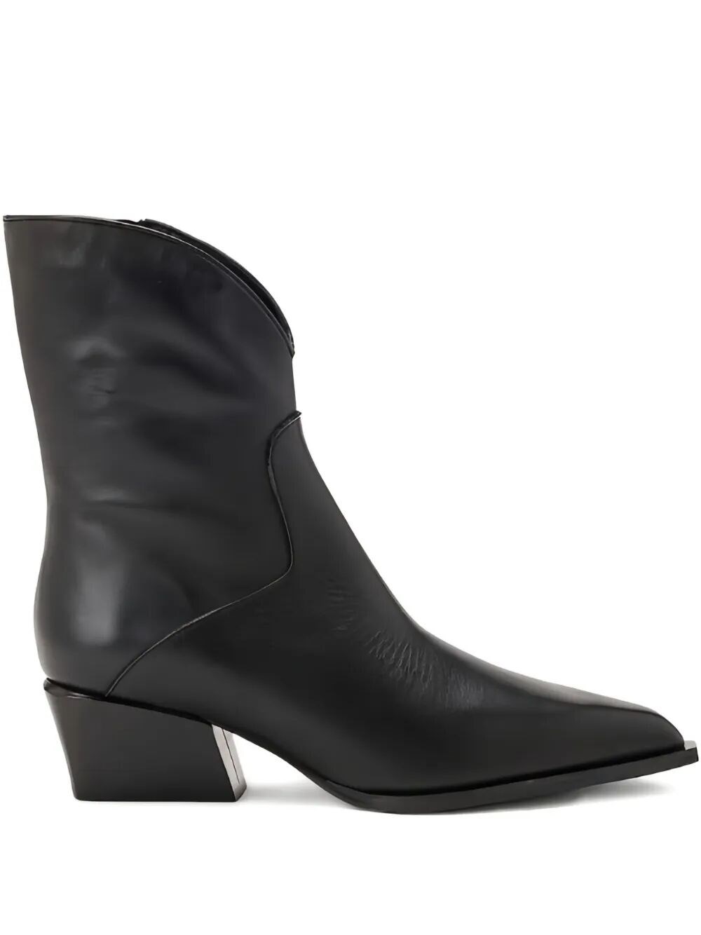 POEVE Ankle Boots Leather Black “Mirage”