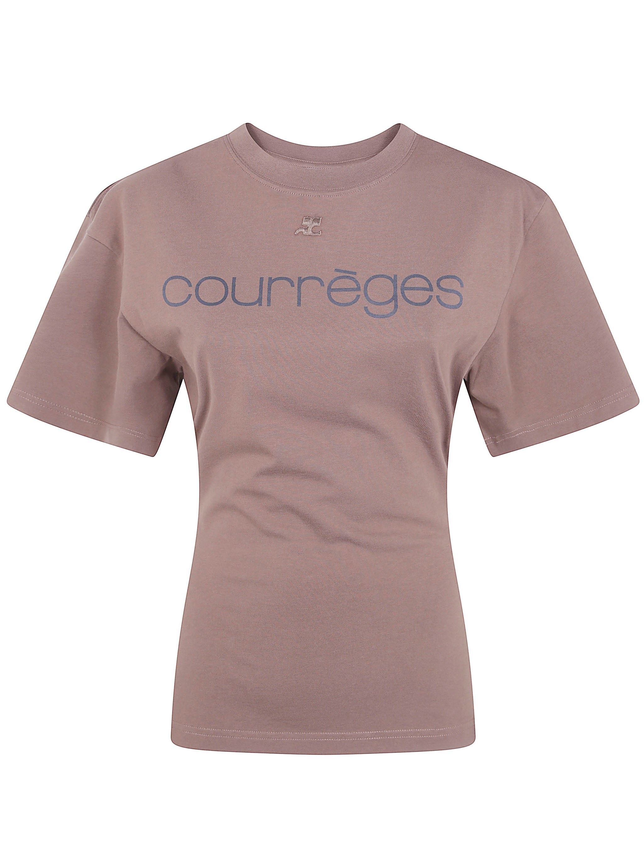 COURREGES T-Shirt Waisted “Logo Print”