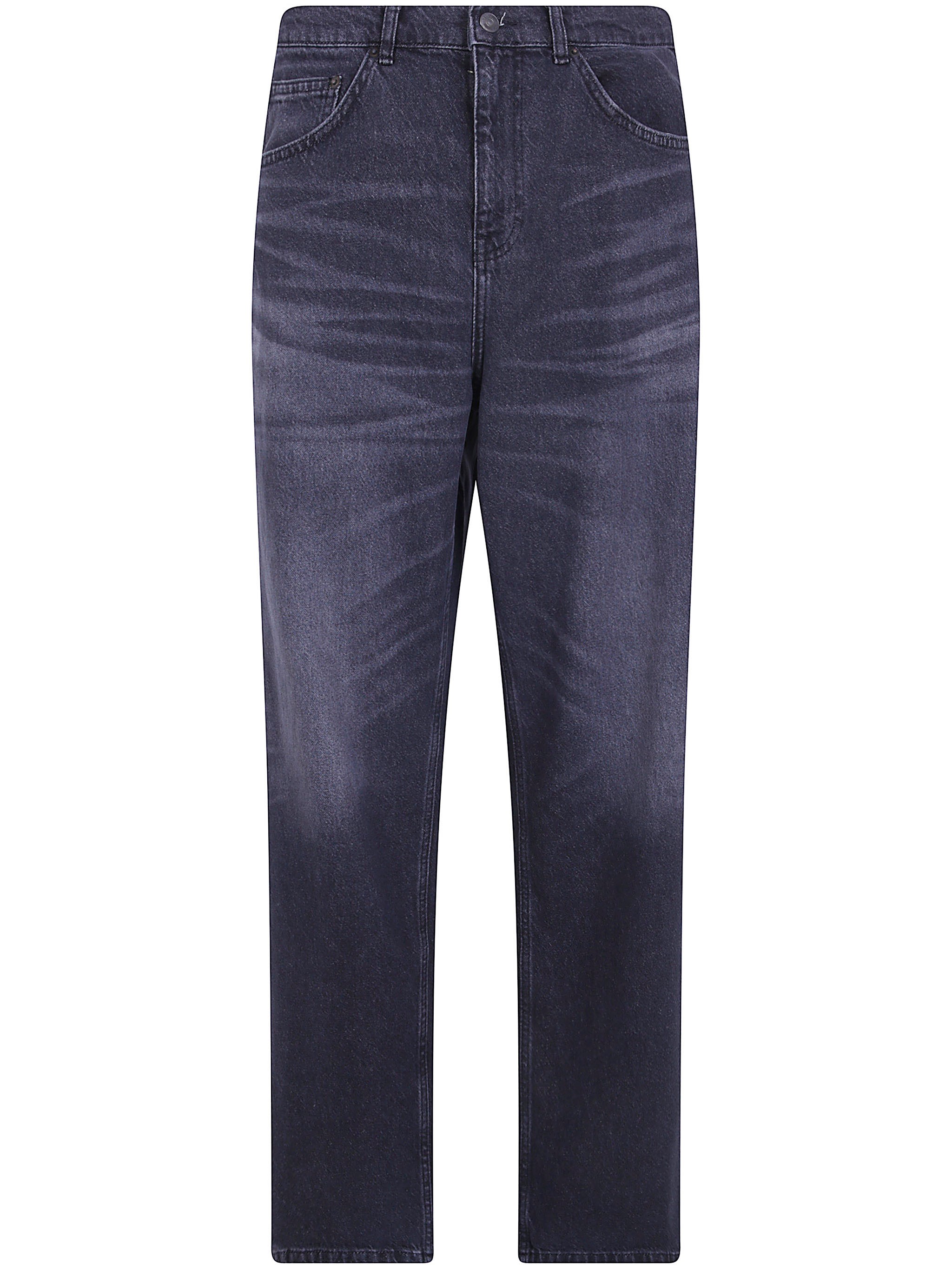 LES DEUX Jeans Straight Leg "Roi Black Washed"