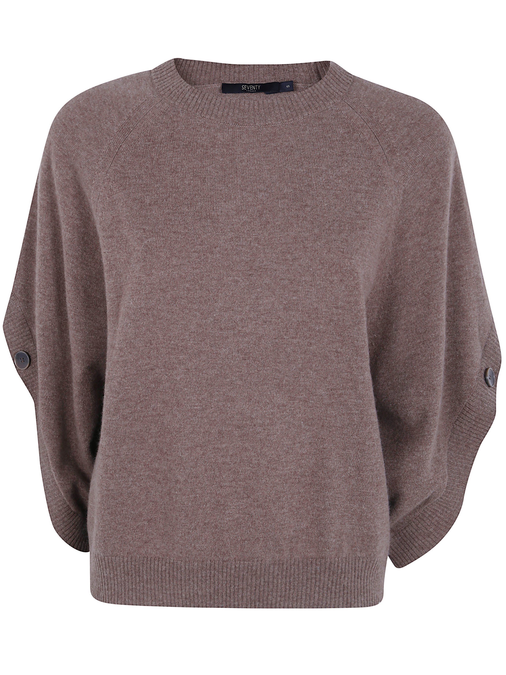 Wool Cashmere Blend Cape Sweater