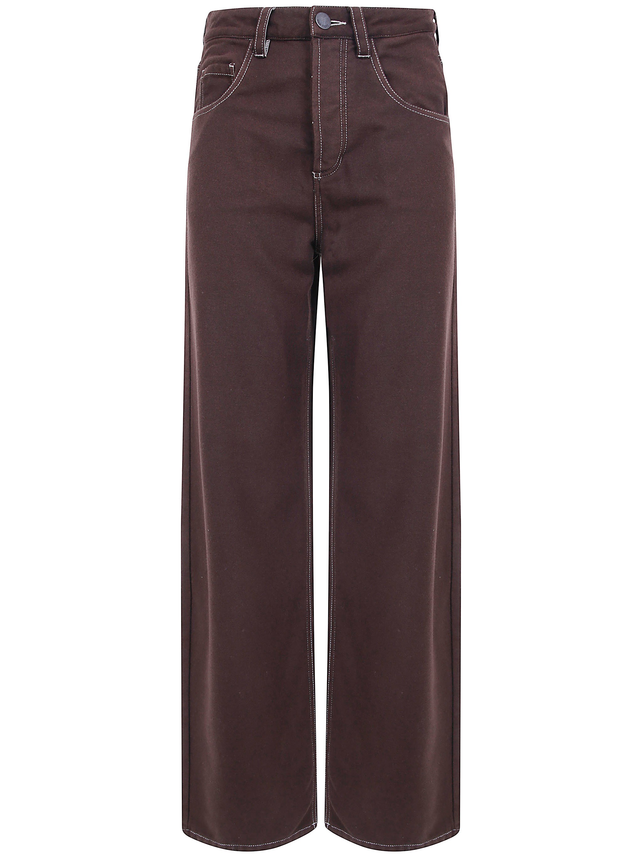 Uma Wang Pants Wool Brown “Phillis”
