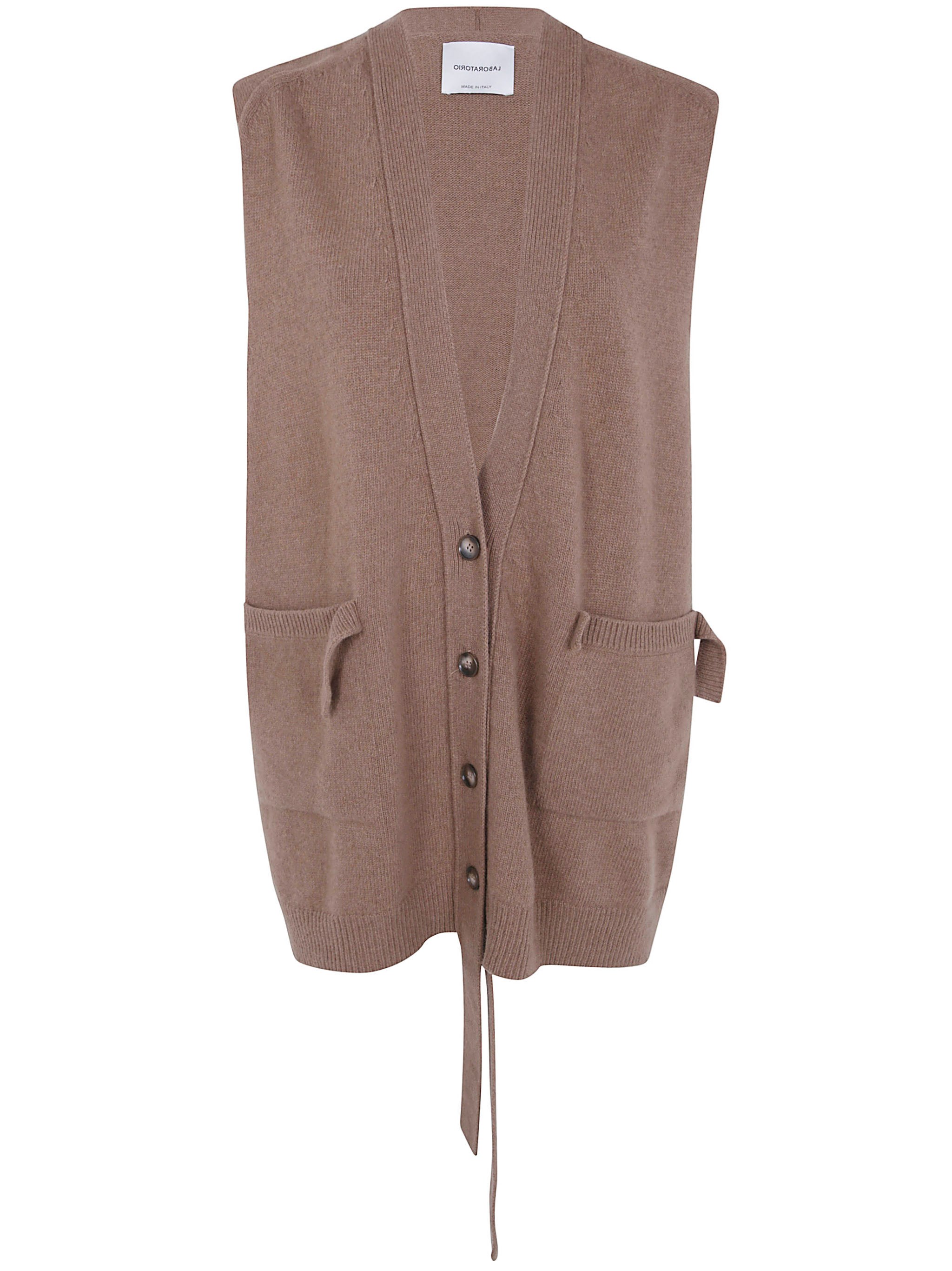 LABORATORIO Gilet Long Buttoned “Cinnamon”