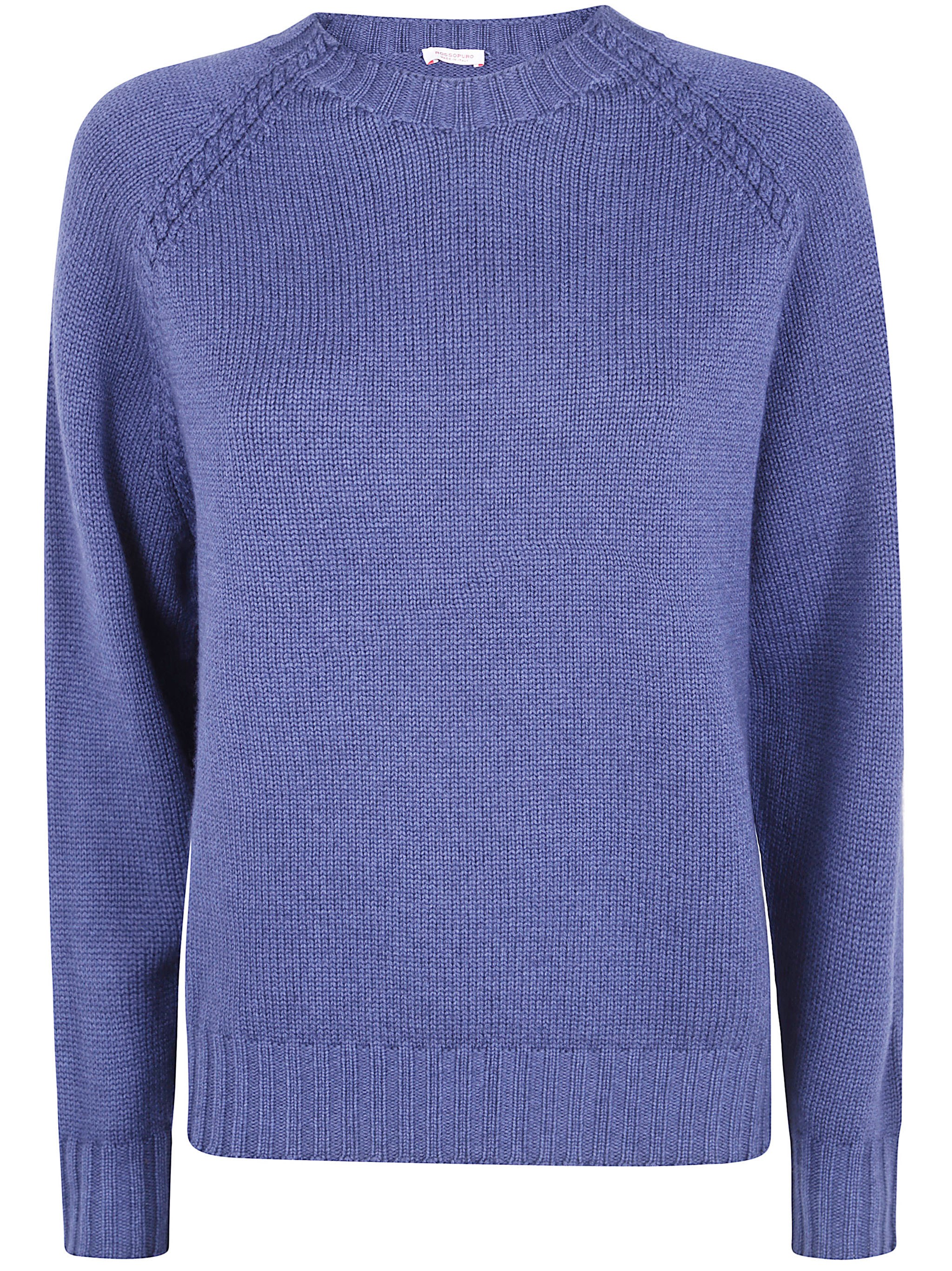 Long Sleeved Round Neck "Ri8587Dw 780 Blue" Sweater