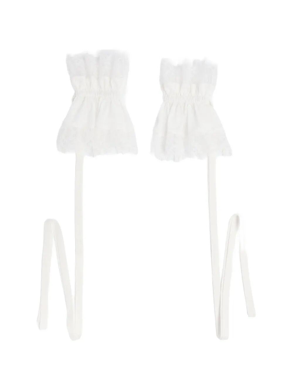 Ann Demeulemeester Garters Lace Ruffles "birte" In White