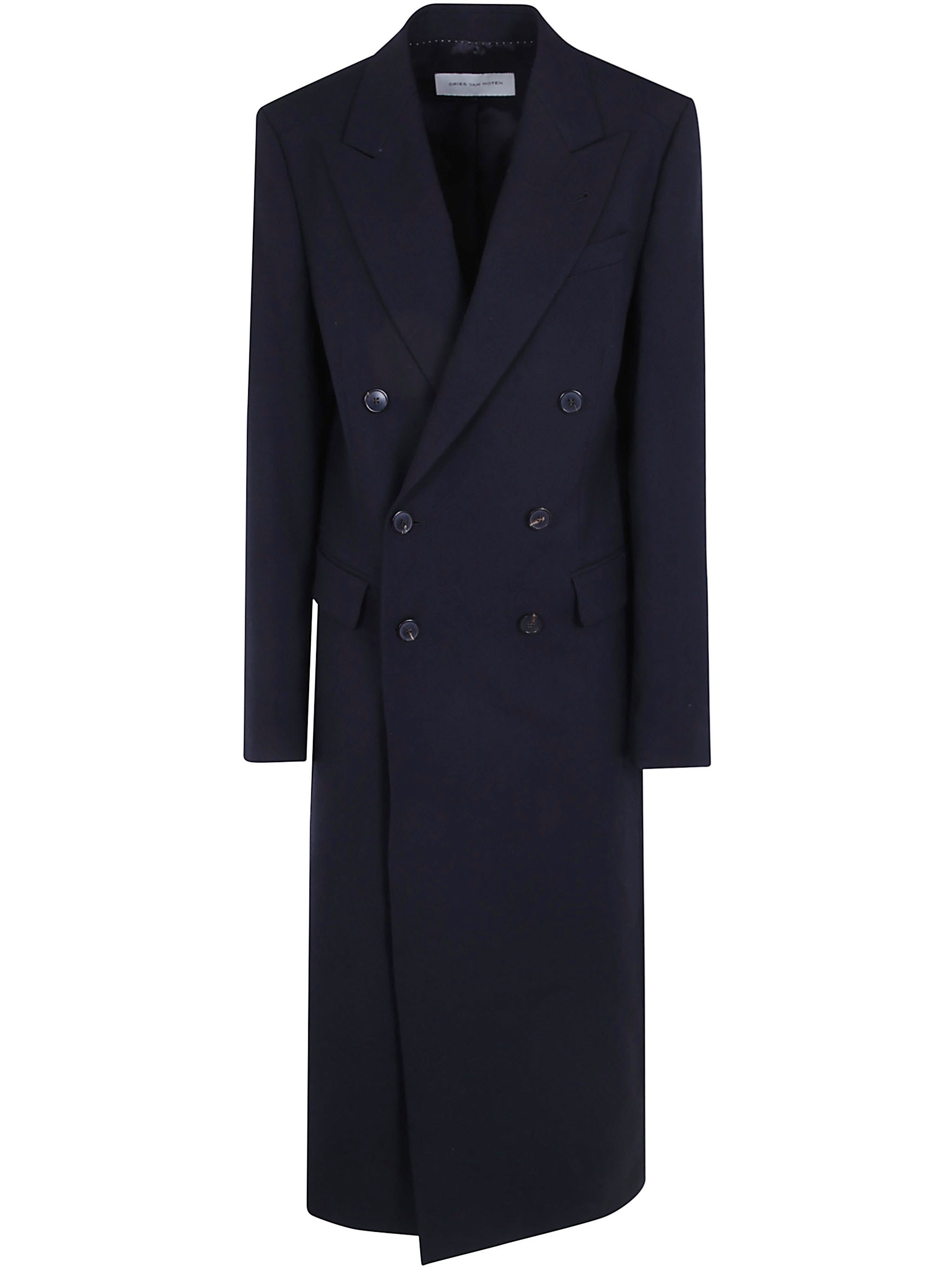 Dries Van Noten Coat Double Breasted "rarrysta" In Black