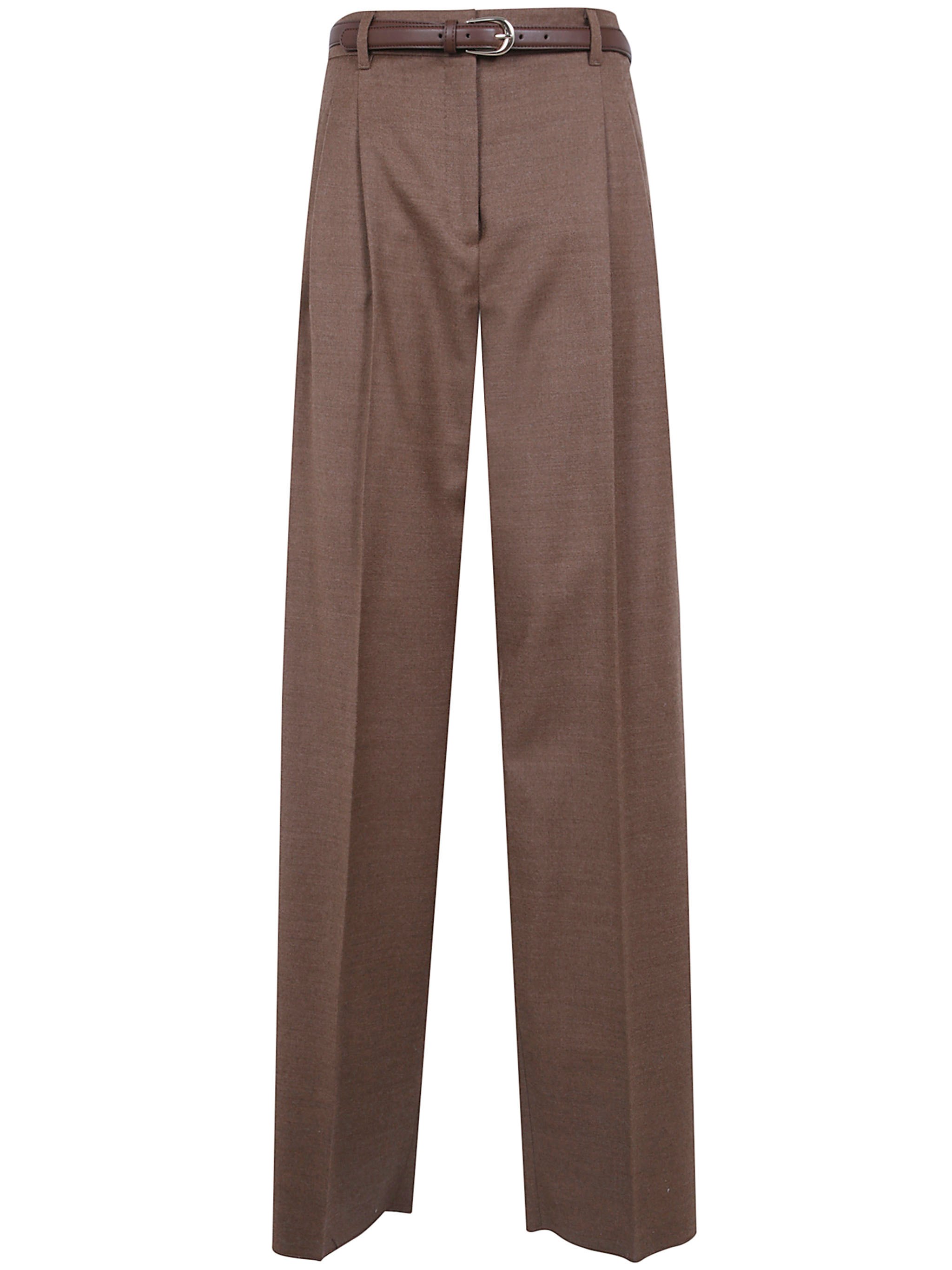 MAX MARA STUDIO Pants Wool Brown "Mst Lago"
