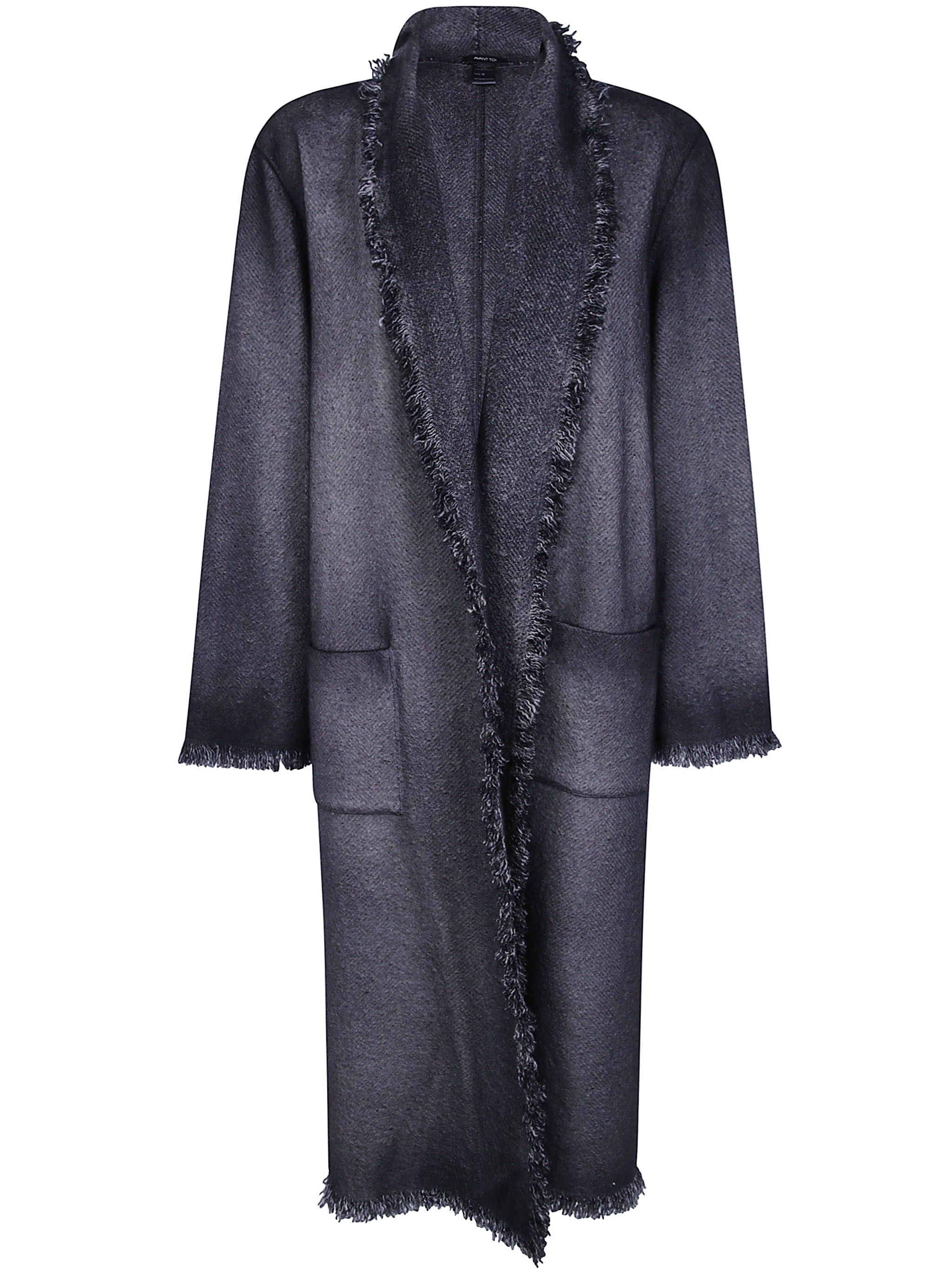 Fringe Hand Painted Herringbone Coat