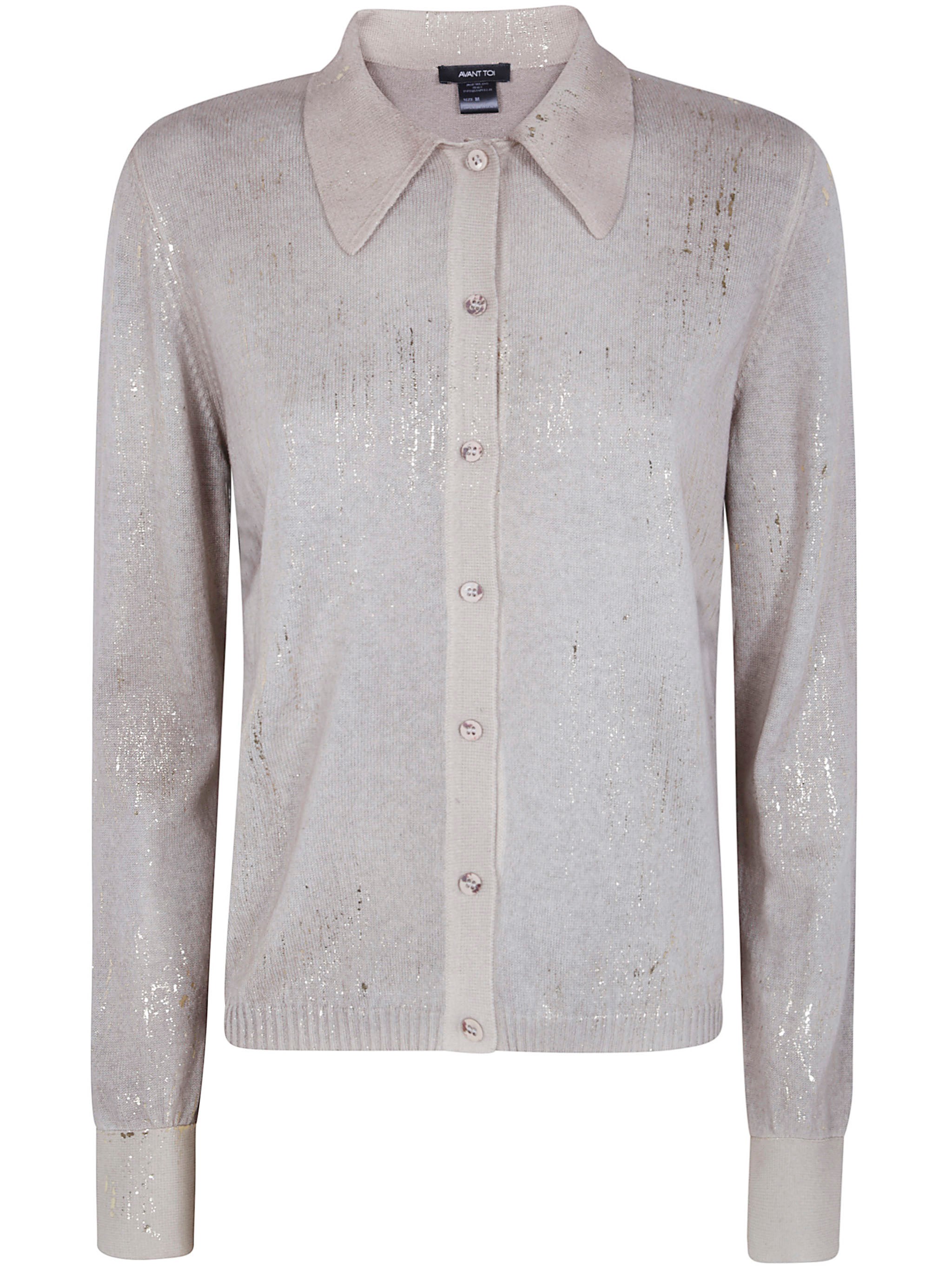 AVANT TOI Shirt Cashmere “Hand Painted Cashmere Shirt With Check Lamin
