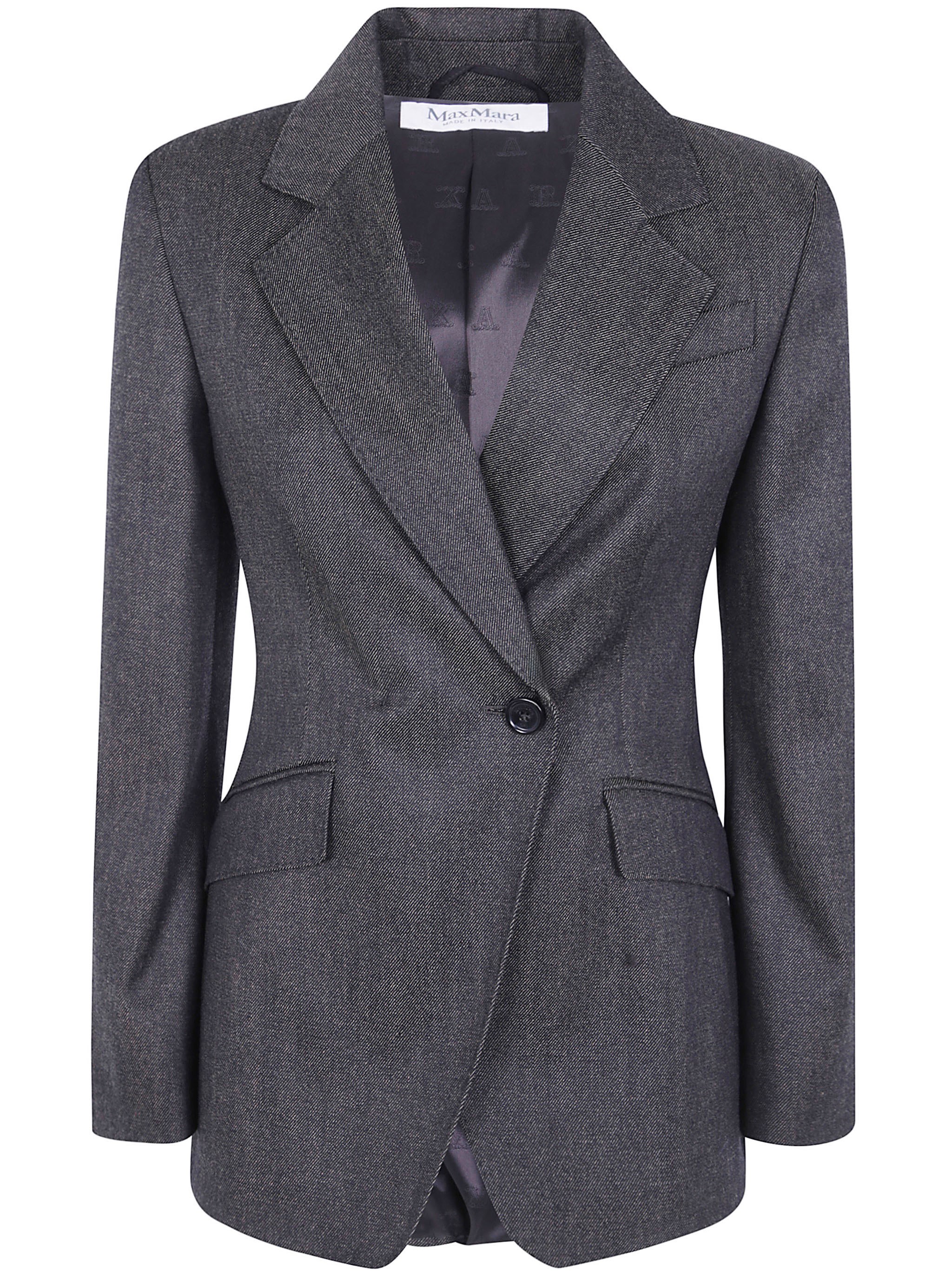 Max Mara Jacket Wool "mxm Neutro" In Black