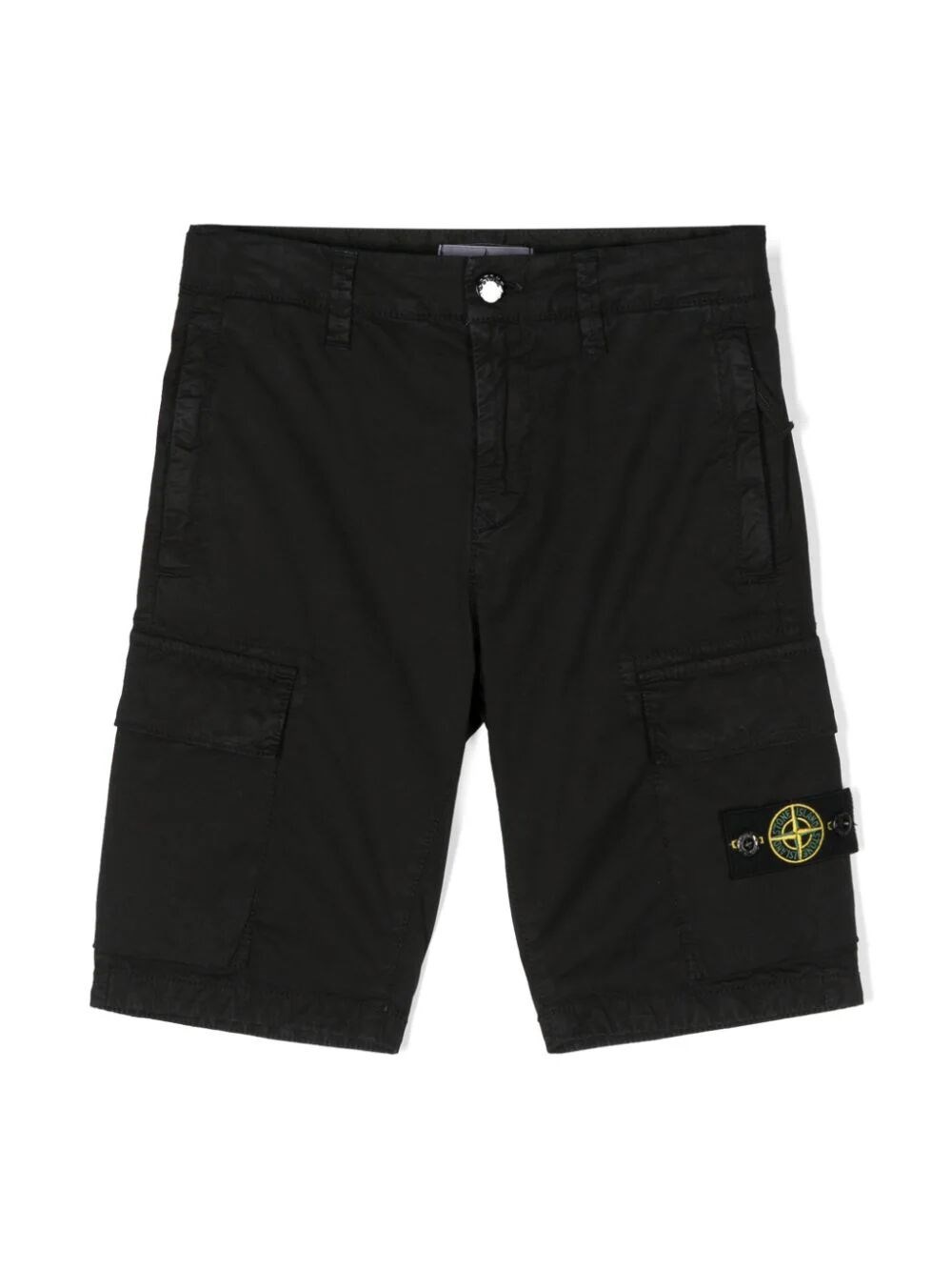 Stone Island Shorts Felpa In Black