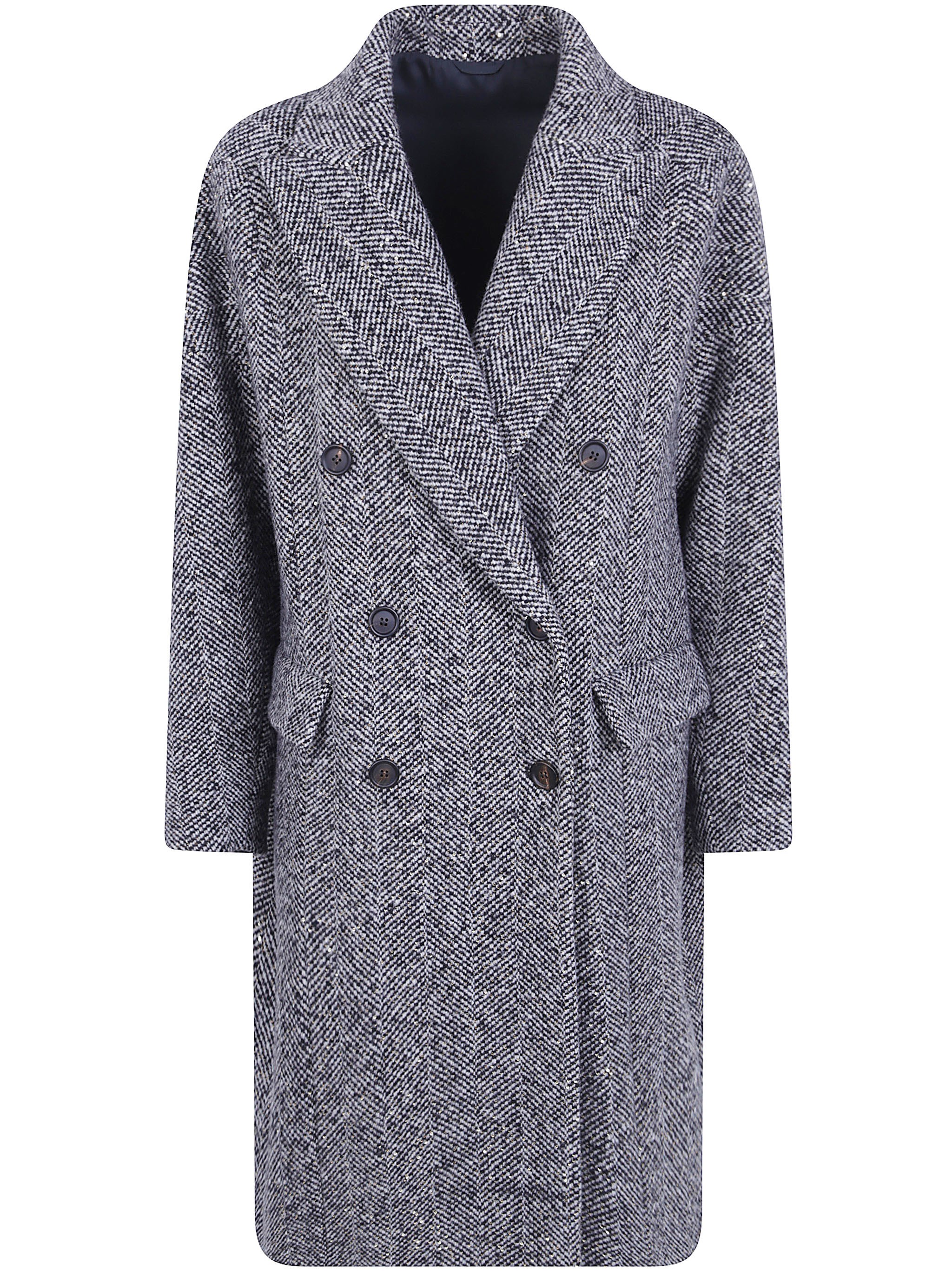 Brunello Cucinelli Coat Double Breasted "Panama Black"