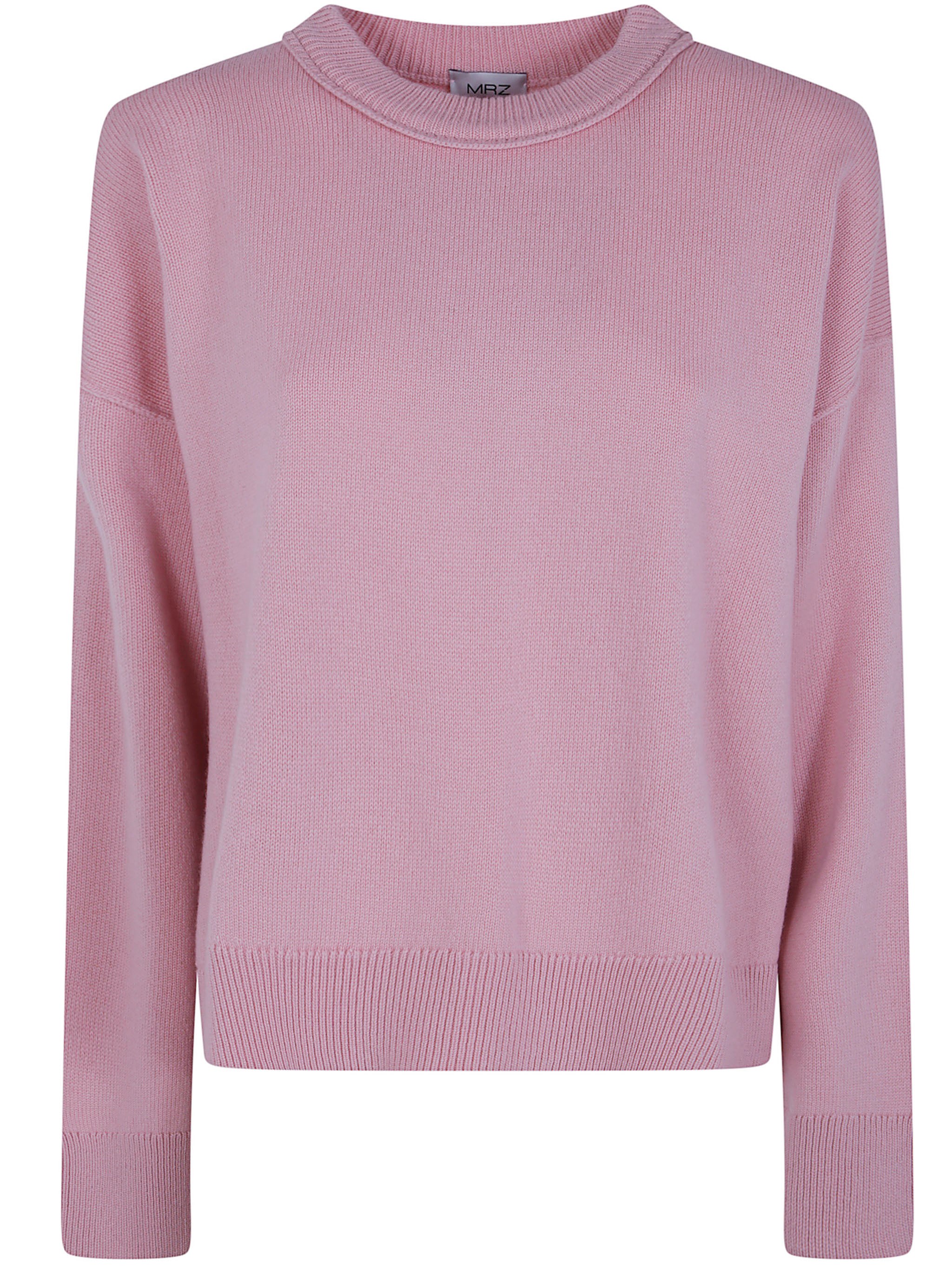 Cropped Oversized Round Neck Sweater