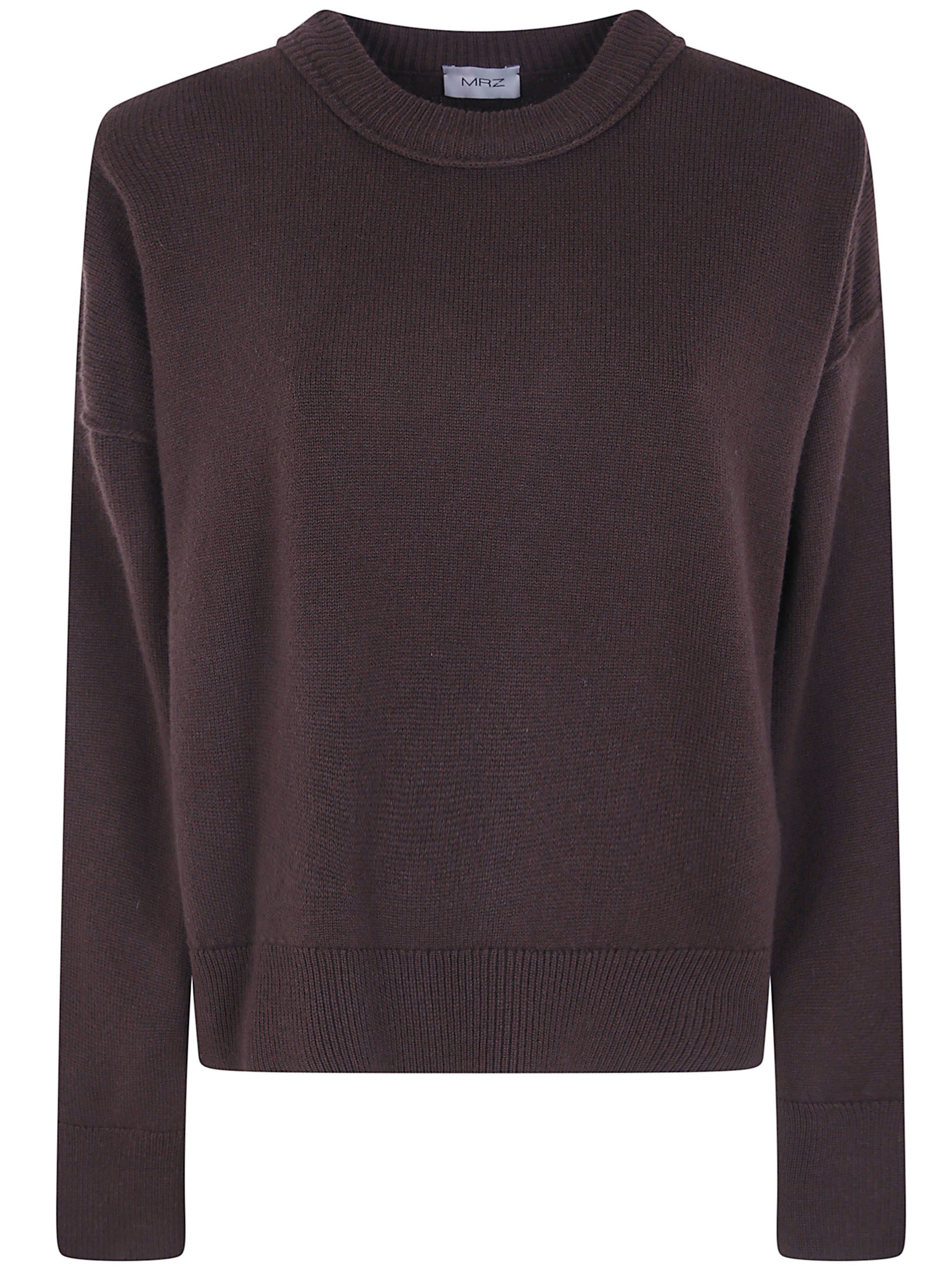 Cropped Oversized Round Neck Sweater