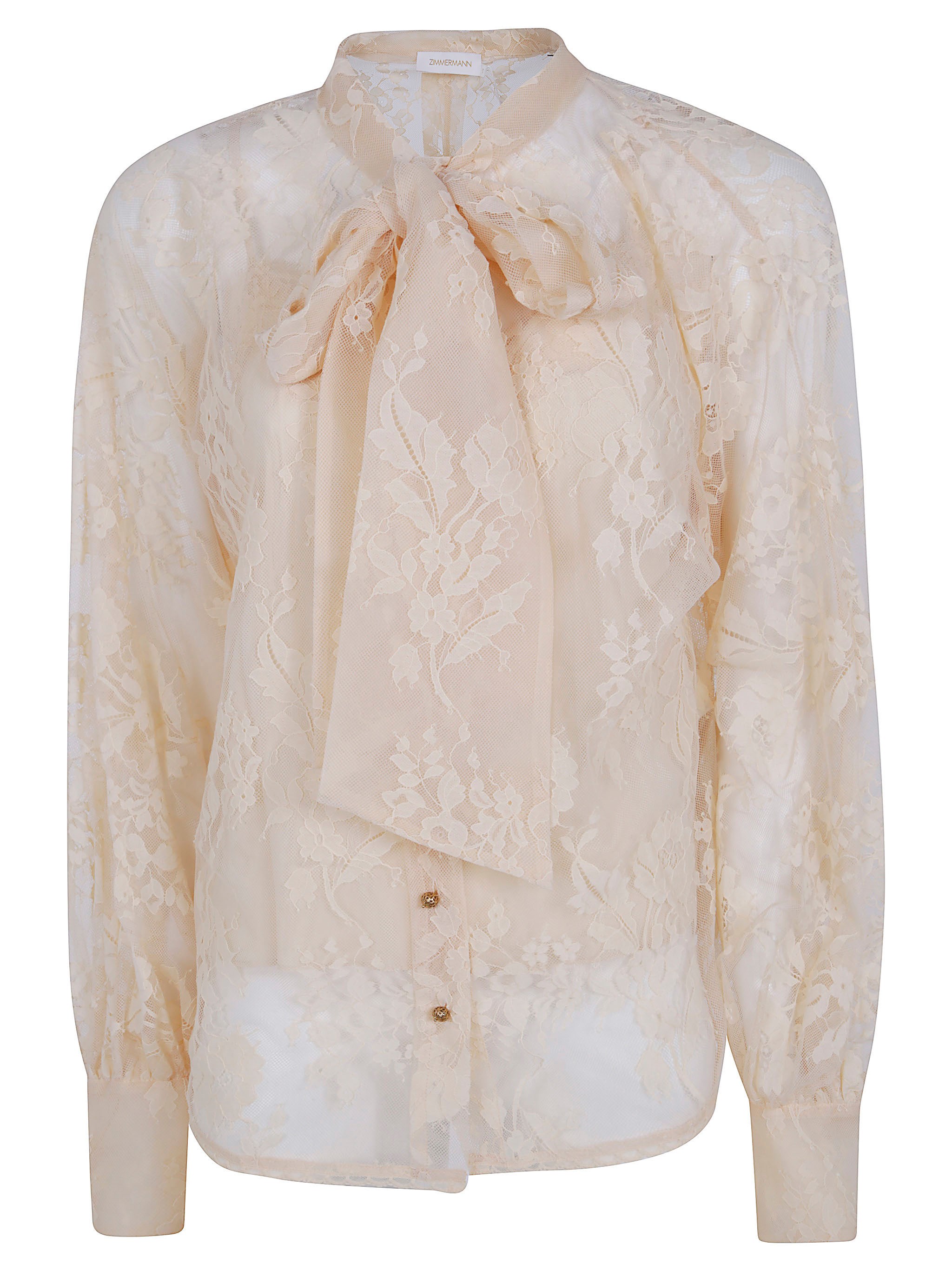 ZIMMERMANN Shirt Lace “Valiant Lace” Pussybow Blouse
