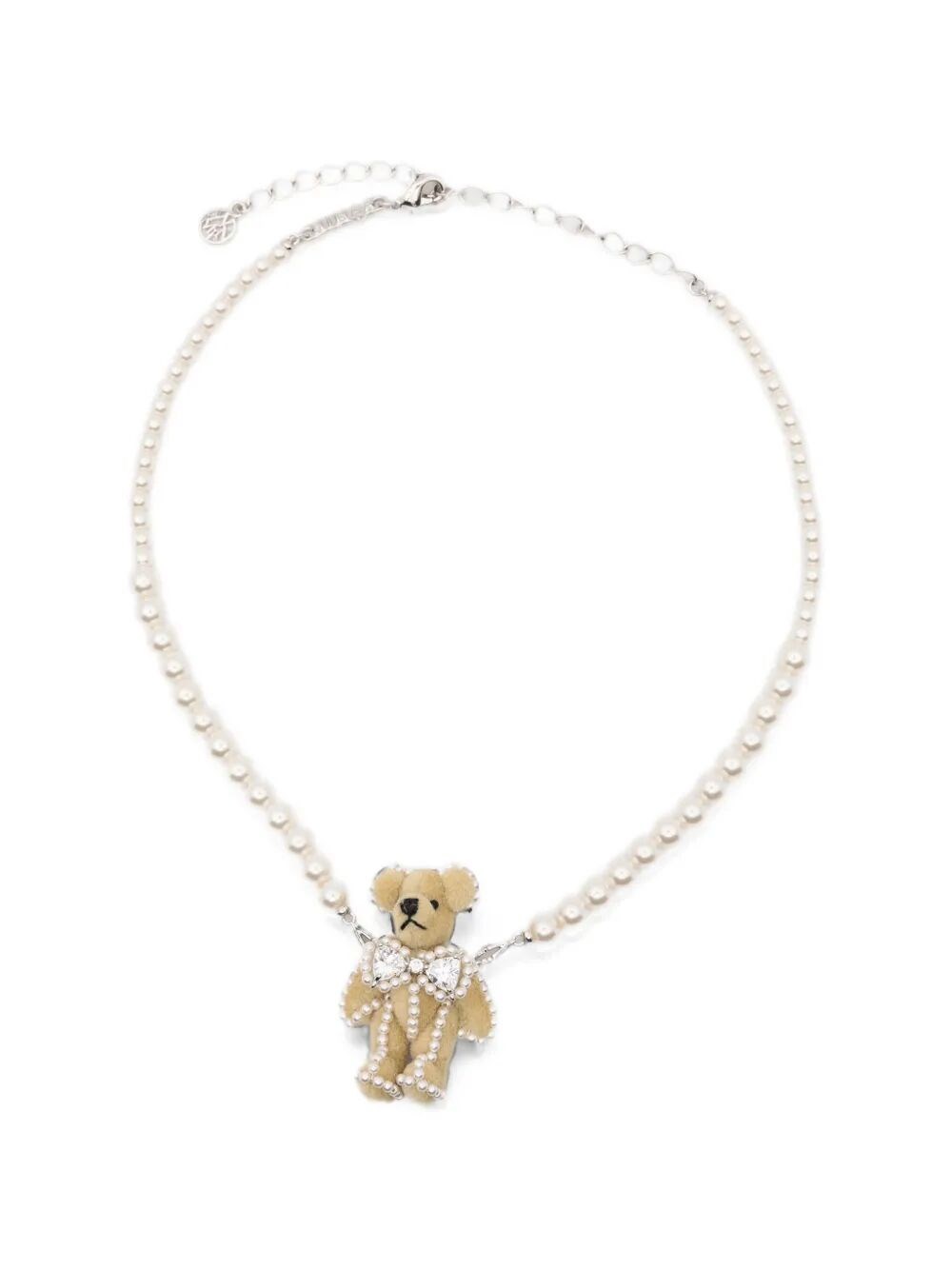 Yvmin Necklace Teddy Bear “Bowknot Pearl Bear”