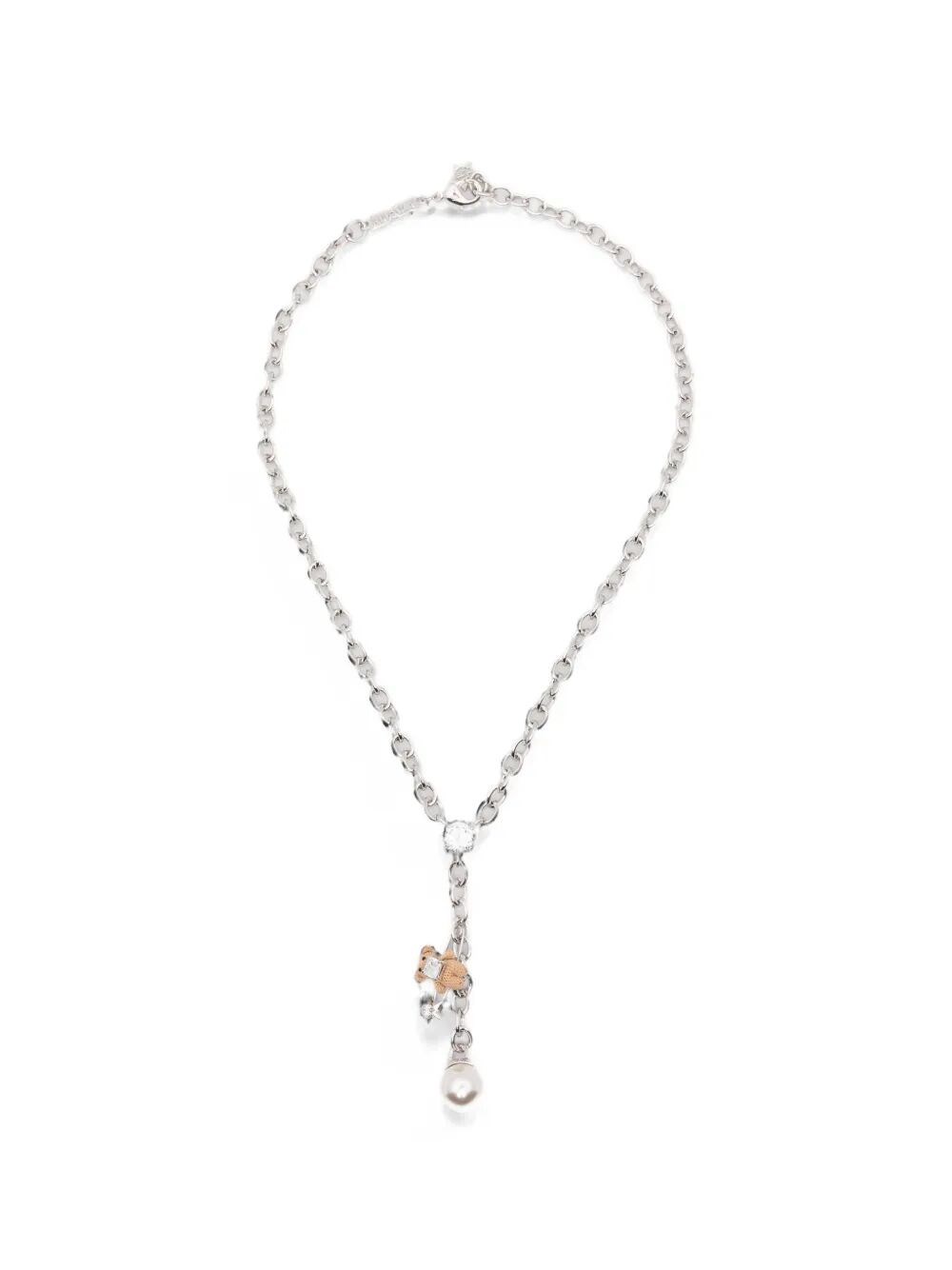 Yvmin Necklace Woven Mini Bear Pin Lock