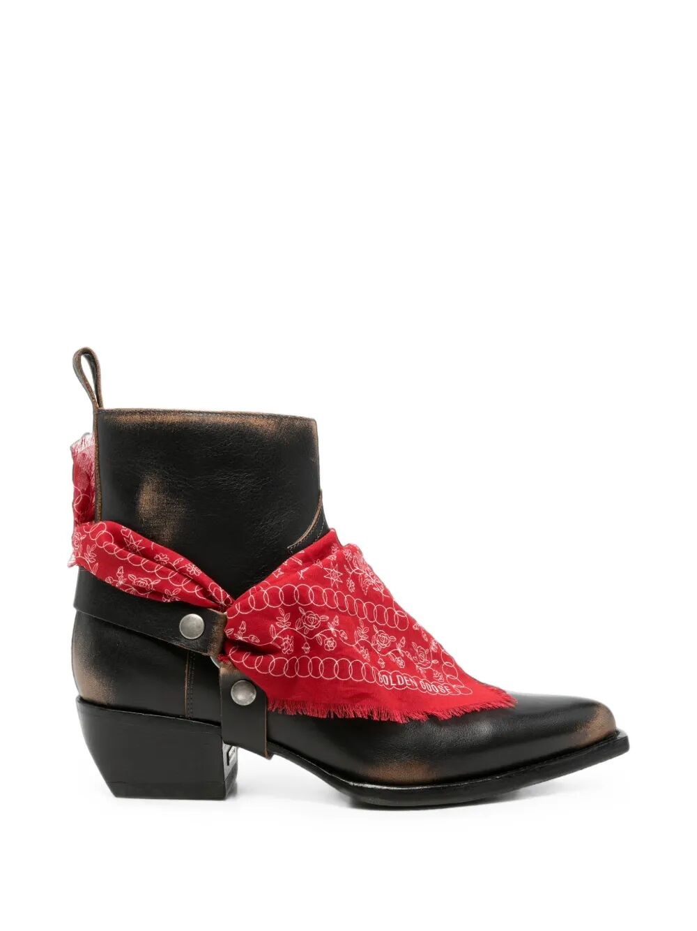 Golden Goose Boots Distressed Leather Upper "Debbie"