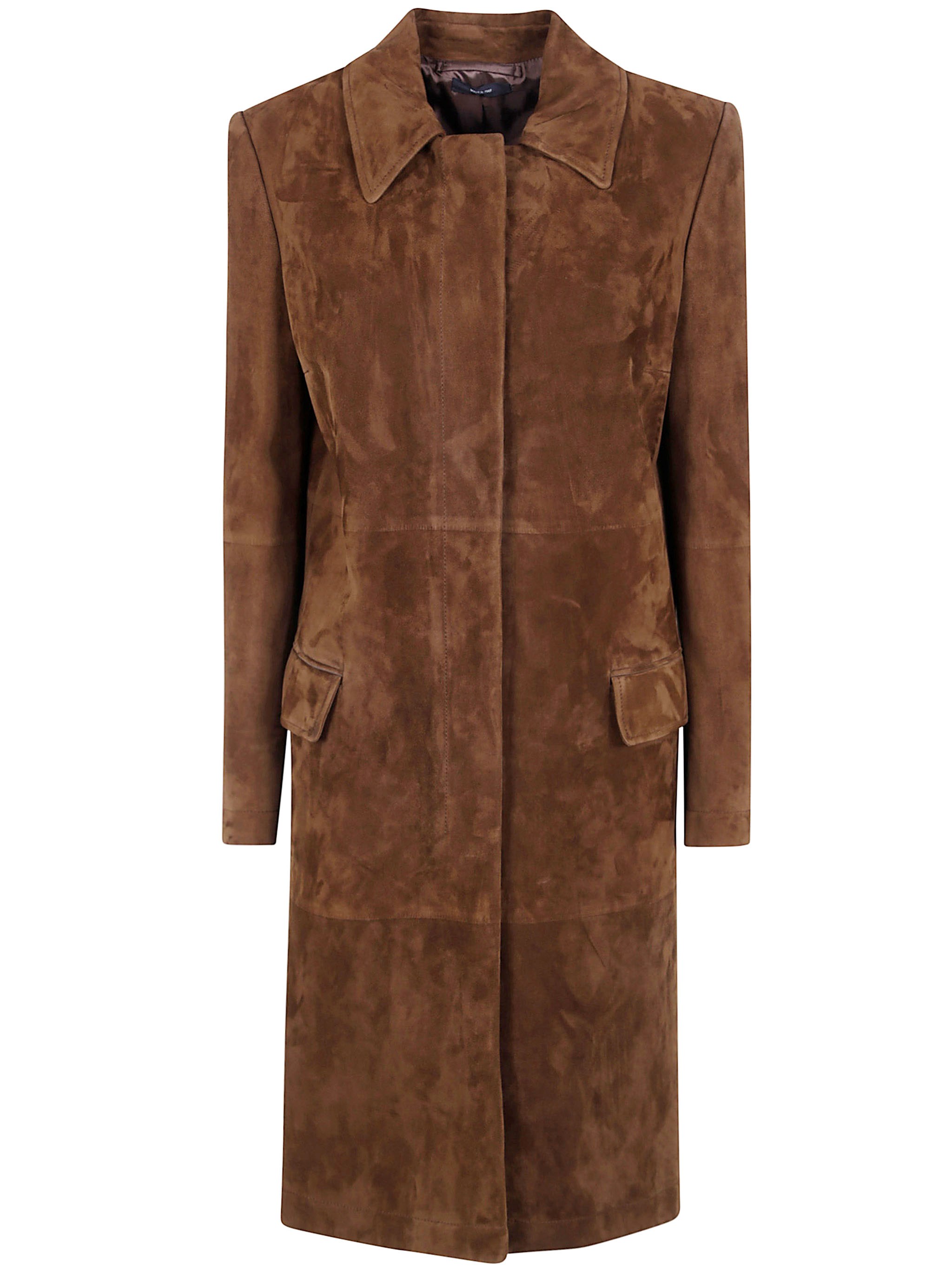 TOM FORD TOM FORD Coat Full Grain Lamb Suede "Mackintosh"