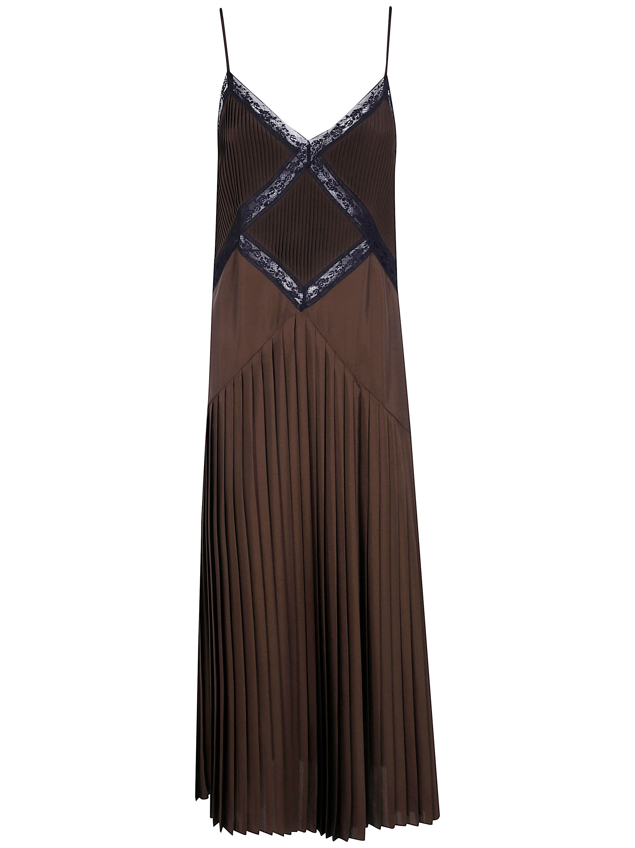 TWINSET Dress Long Sleeve "Darkness Brown Black"