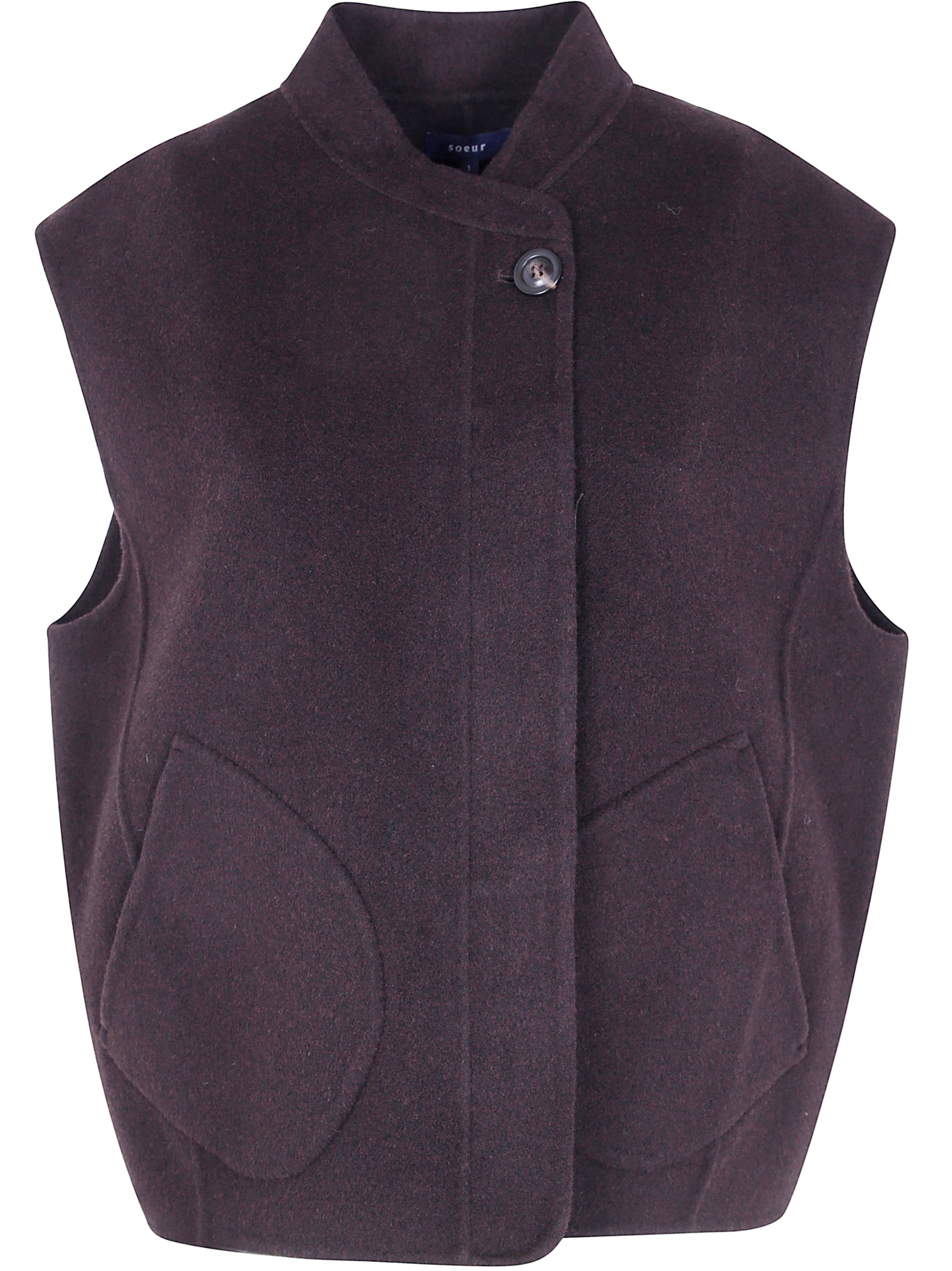 SOEUR Gilet Double Faced Wool “Adeline”