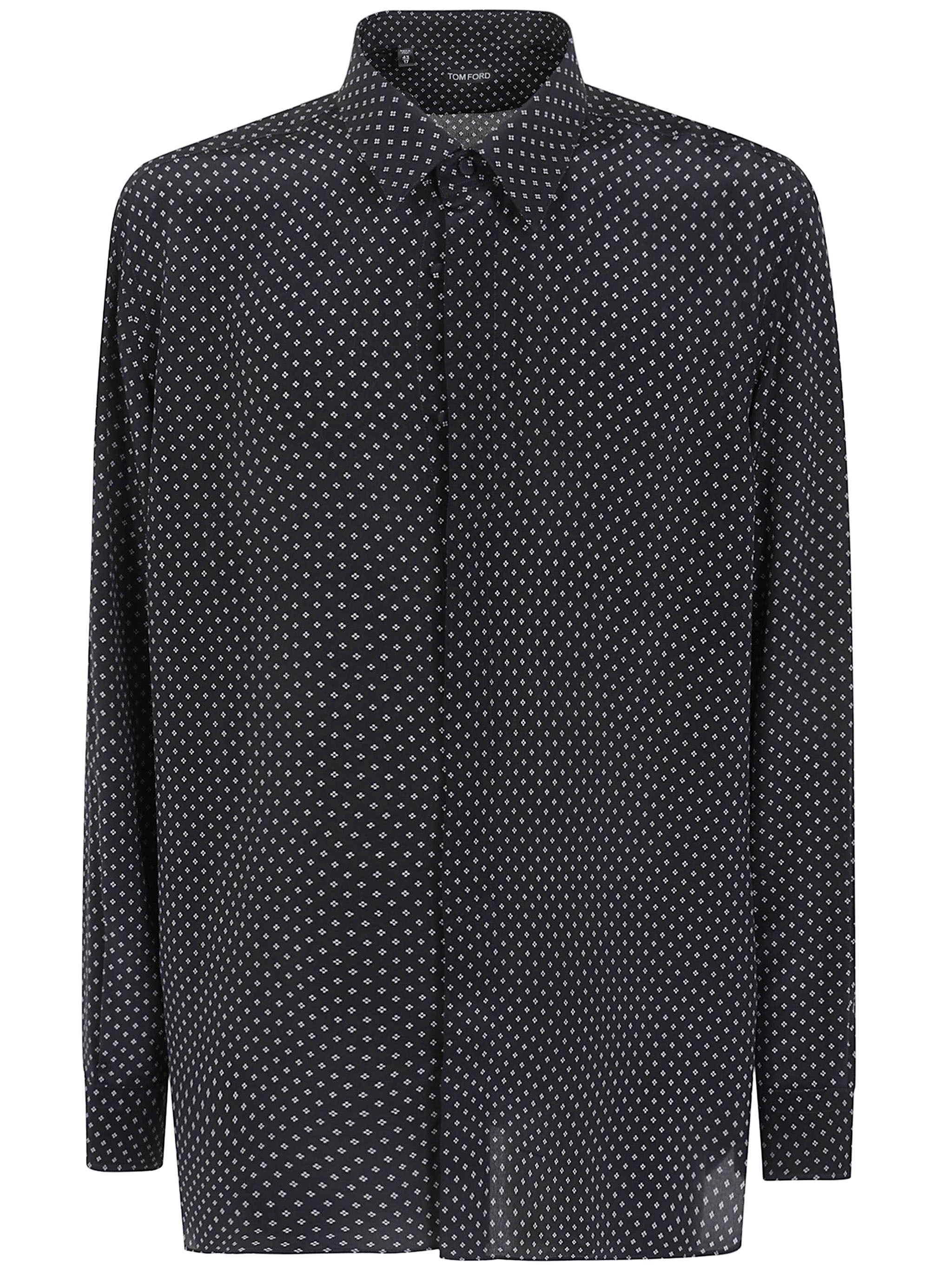TOM FORD Shirt Fluid Fit "Geometric Print Crepe De Chine"