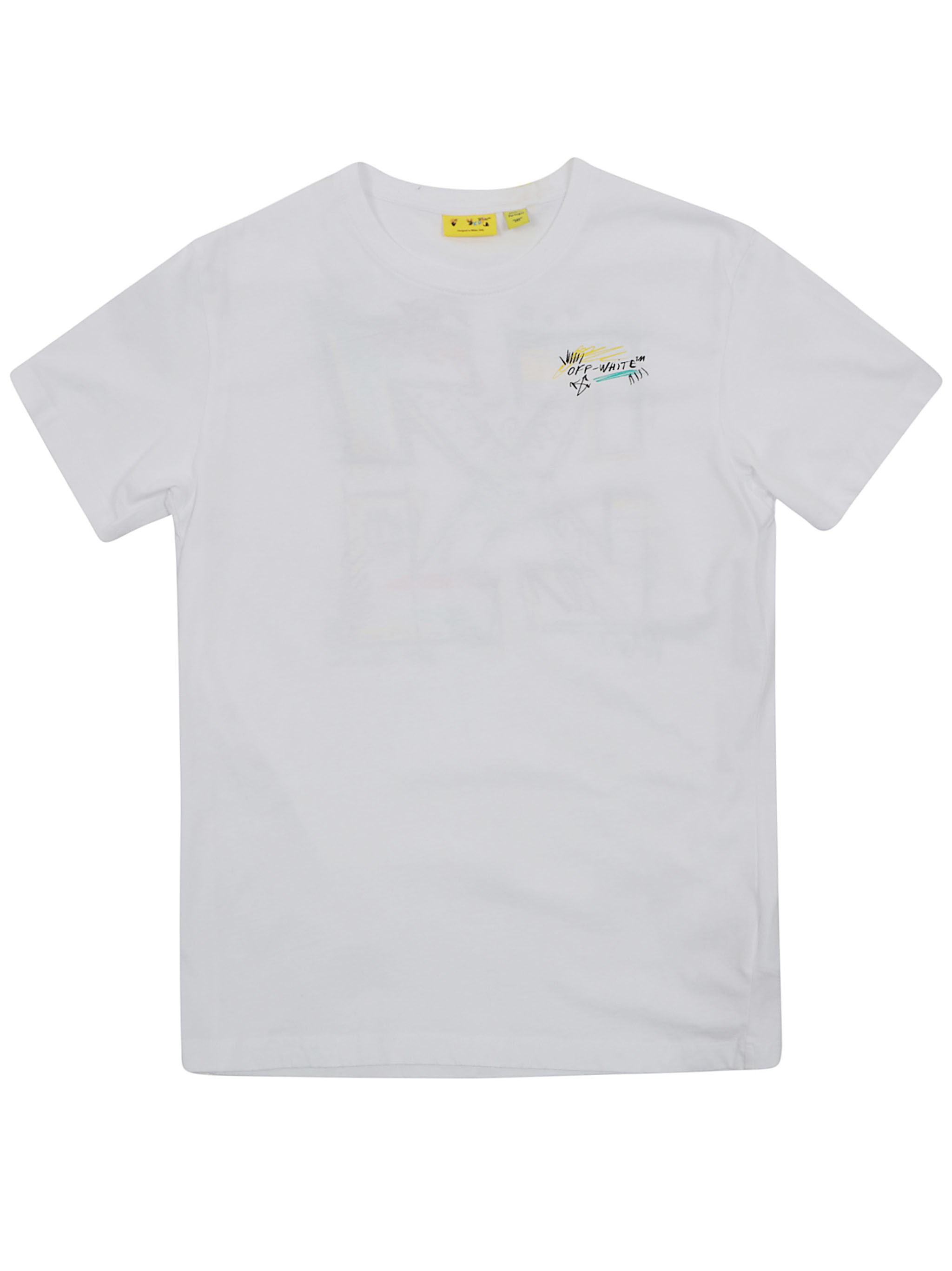 OFF WHITE KIDS T-Shirt Short Sleeves "Arrow Scribble"