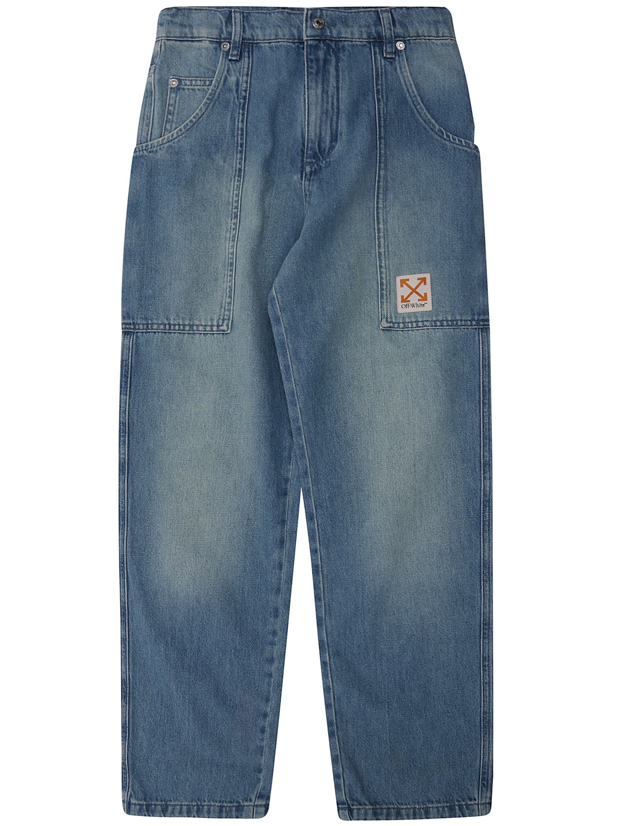 OFF WHITE KIDS Pants Cargo "Arrow Label Denim"