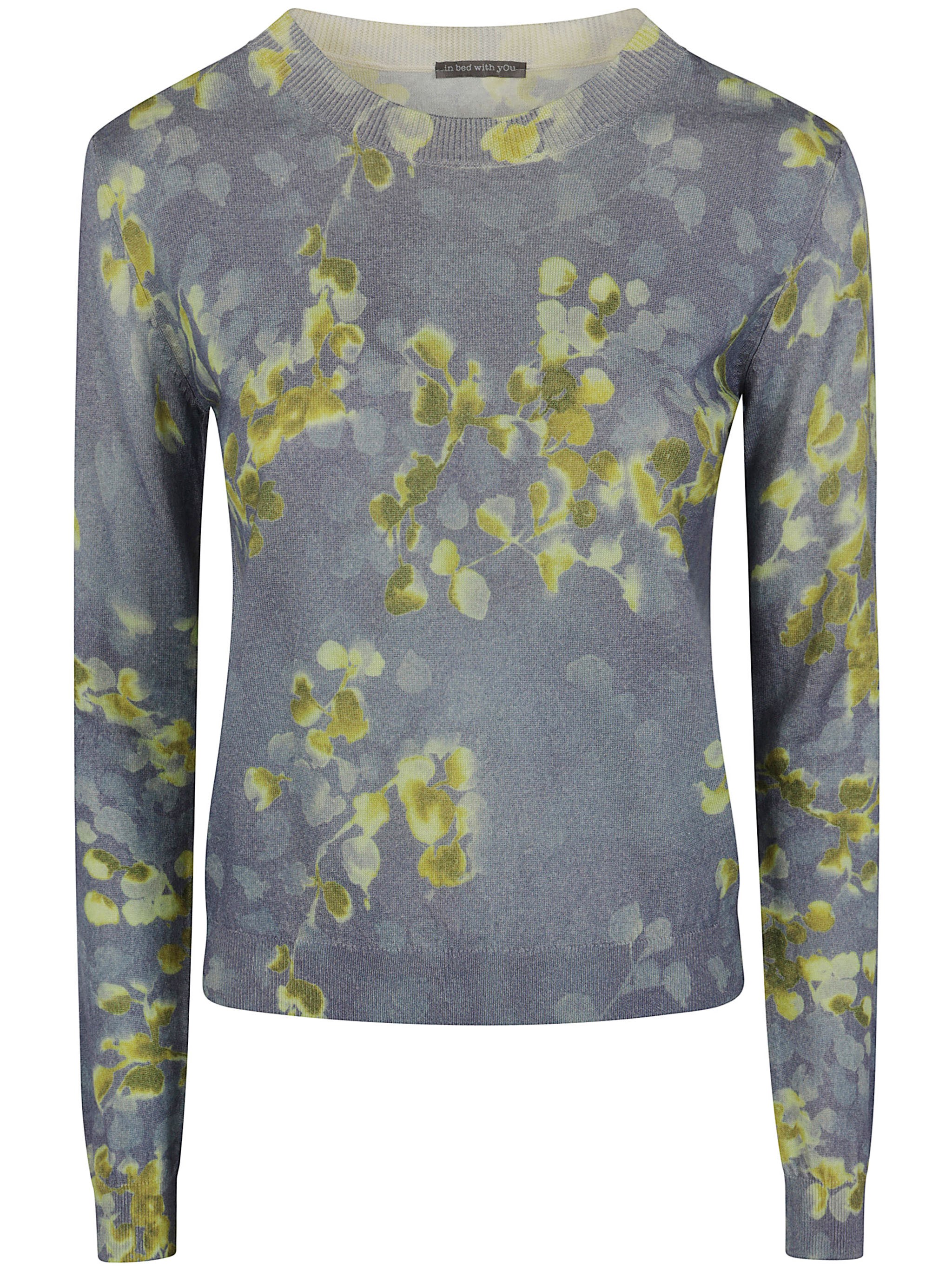 Floral Print "Zb04 207" Sweater