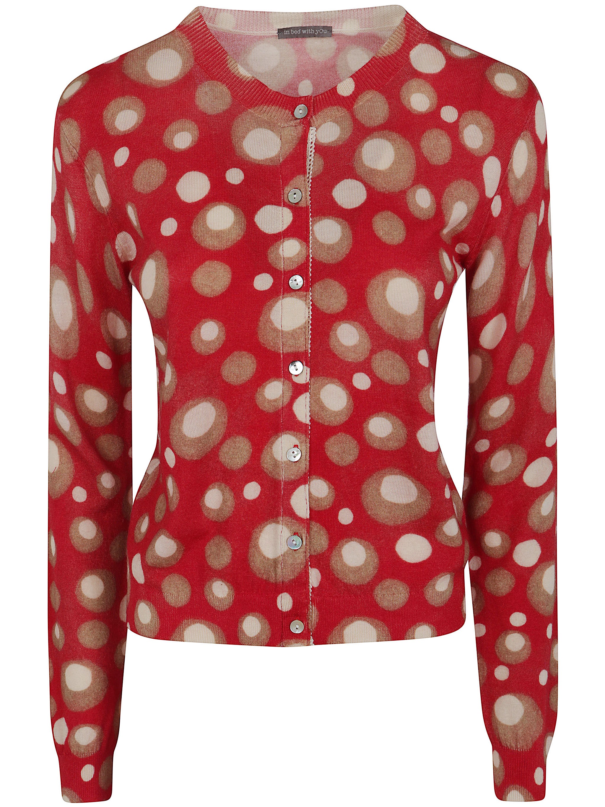 Printed Korean Collar "Polka Dots Print" Sweater