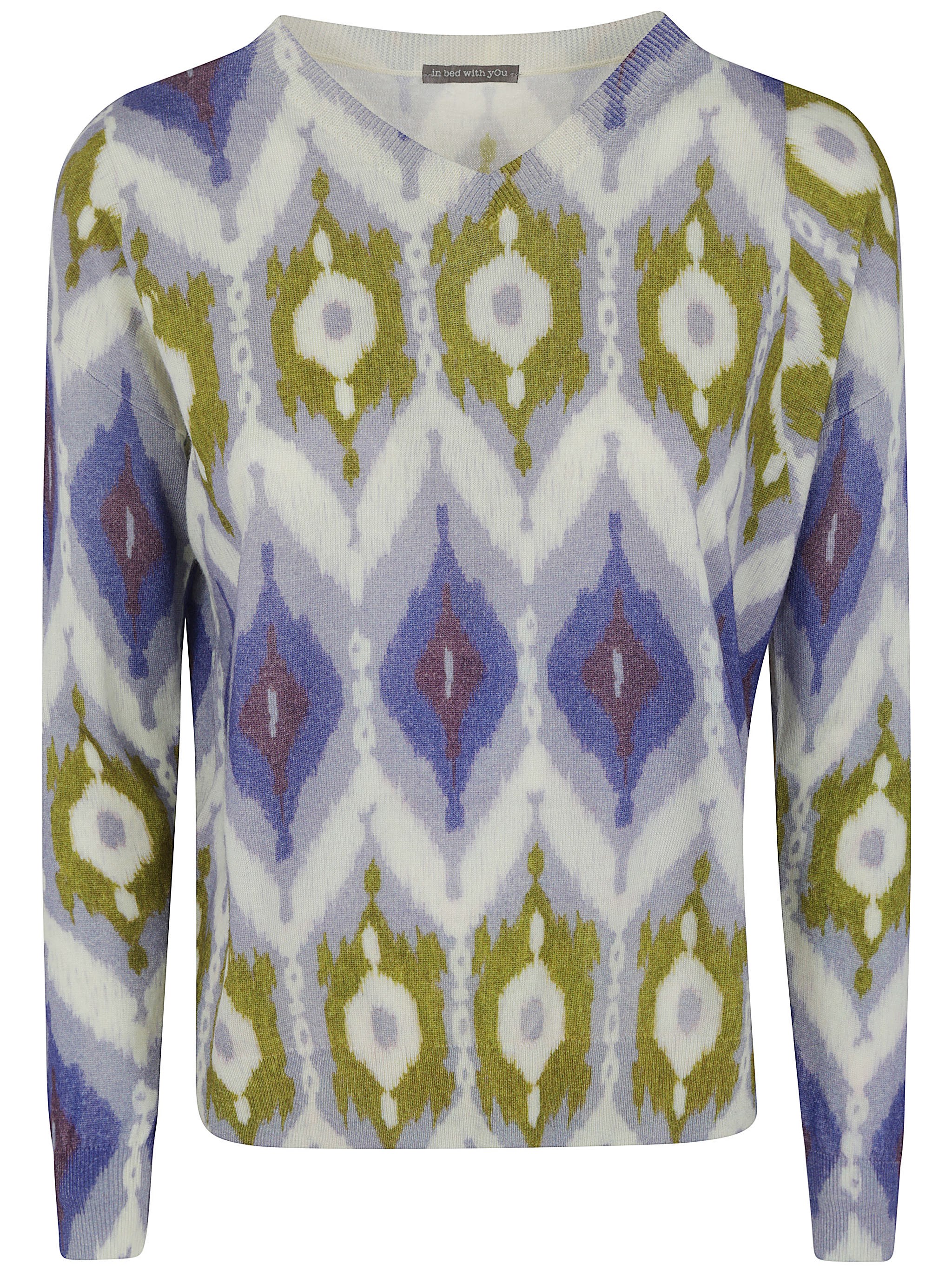 Multicolor "Batwing V Neck" Sweater