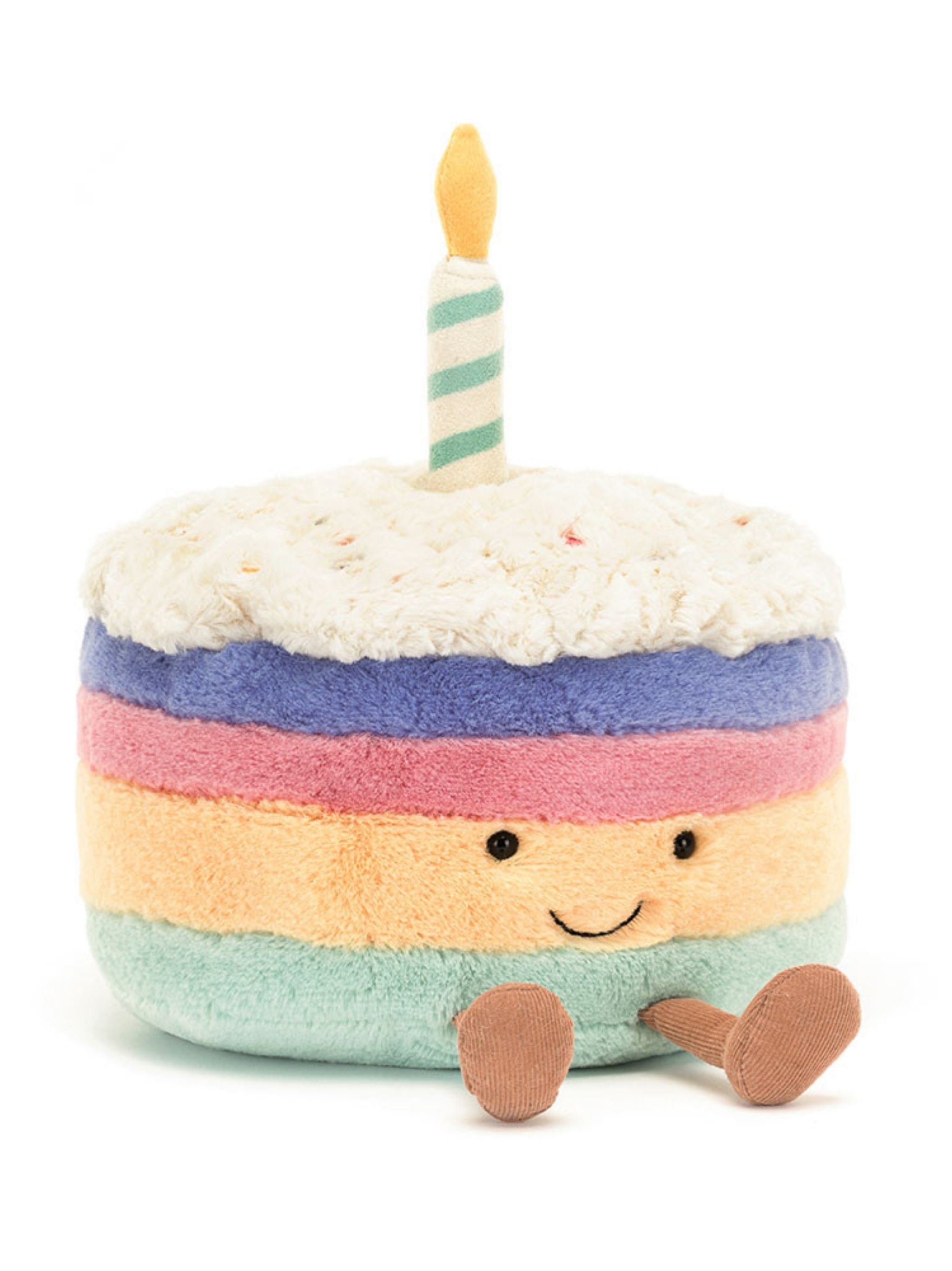 JELLYCAT Plush Toy Amuseables "Rainbow Birthday Cake"