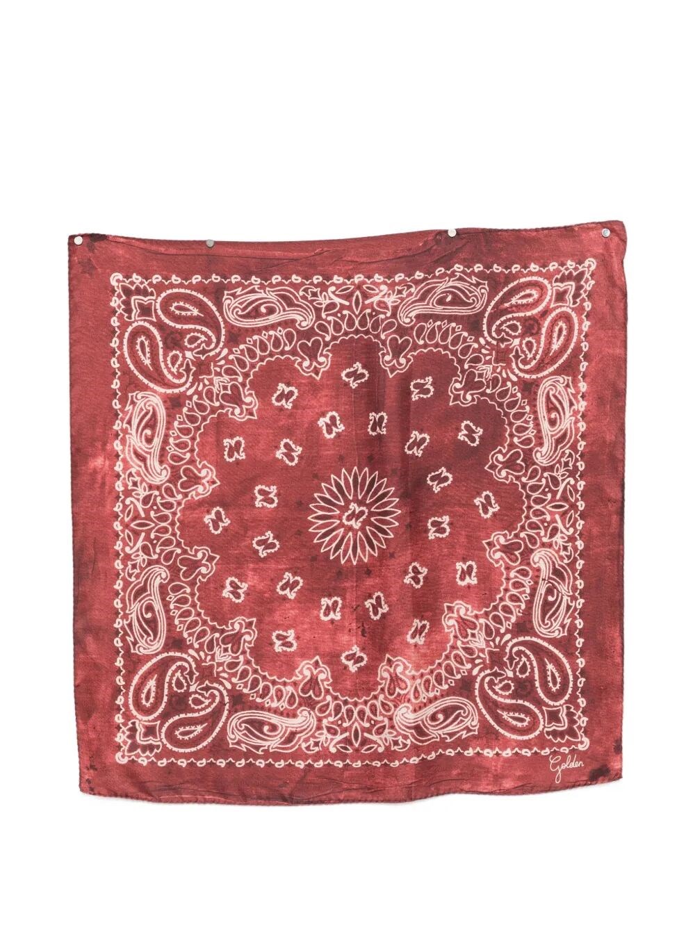 Golden Goose Scarf Paisley Print "golden Foulard Paisley" In Red