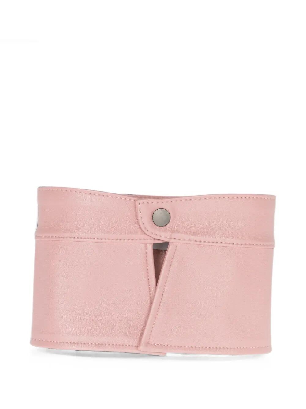 Mrz Necklace Eco Leather "fake Leather Neck" In Pink