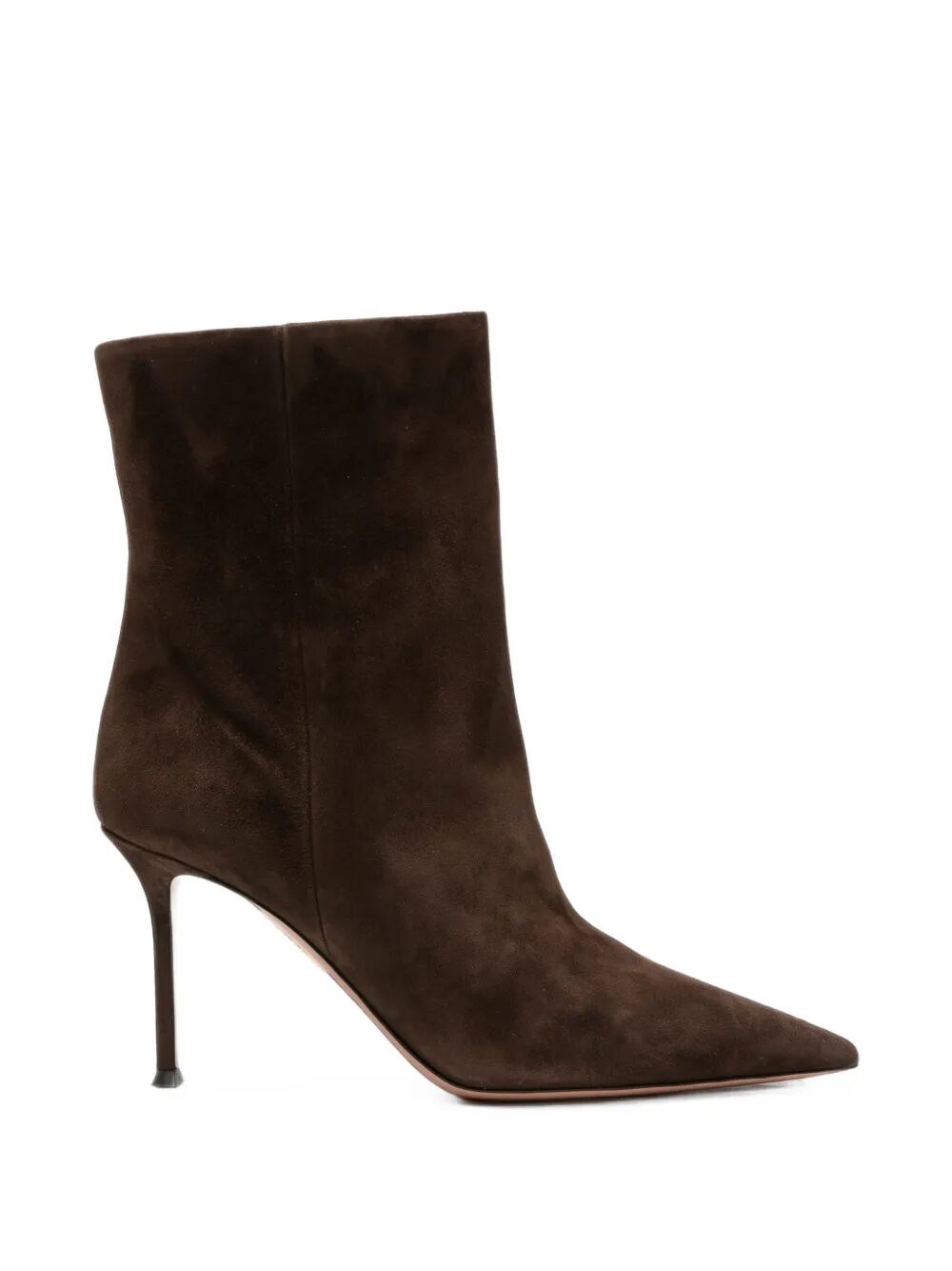 Aquazzura Boots Pointed Toe "harper" In Brown