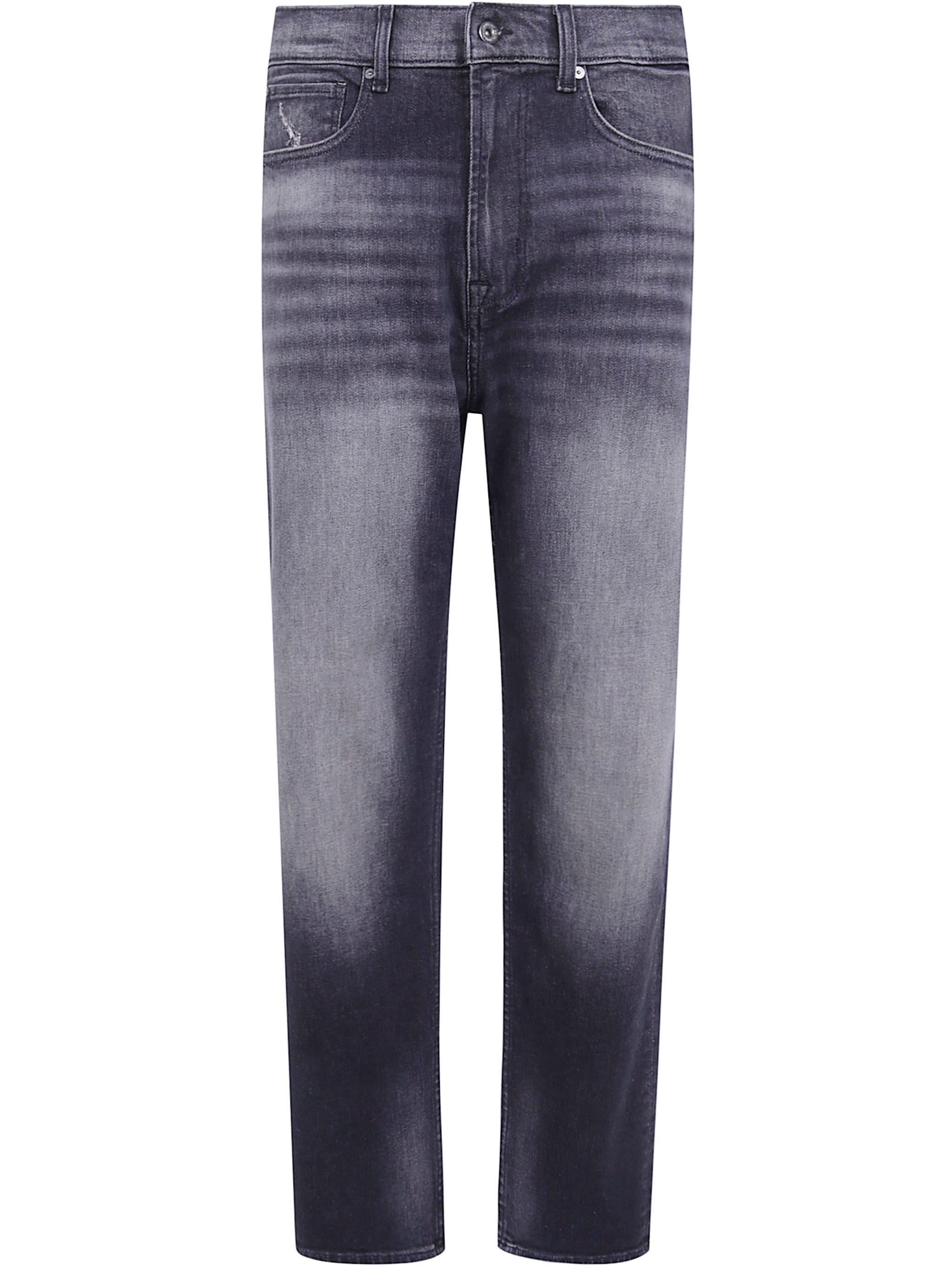 Seven For All Mankind Straight-leg Jeans "easy Straight" In Gray
