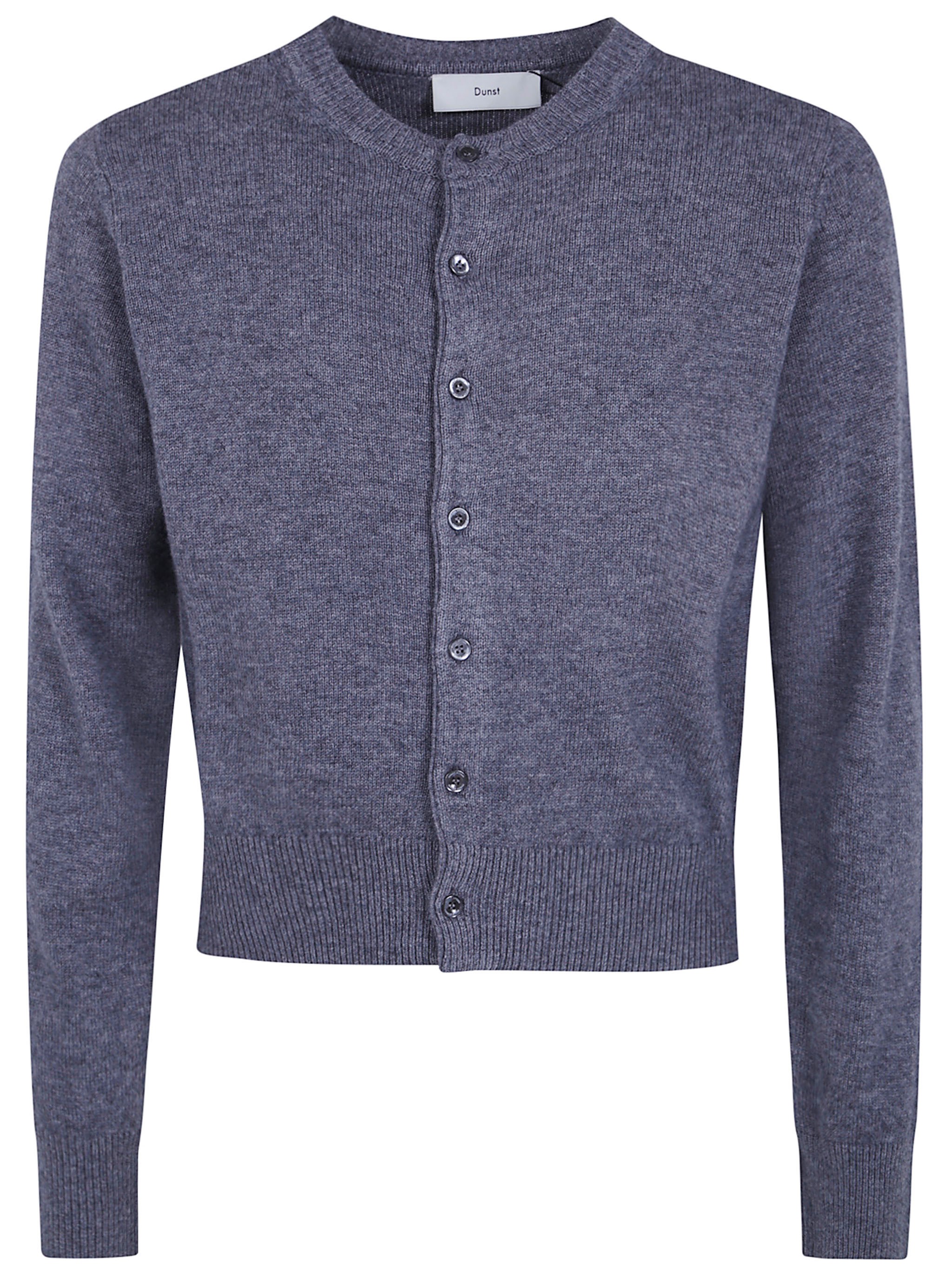 Dunst Cardigan Crewneck Unisex Crewneck Knit Cardigan In Gray