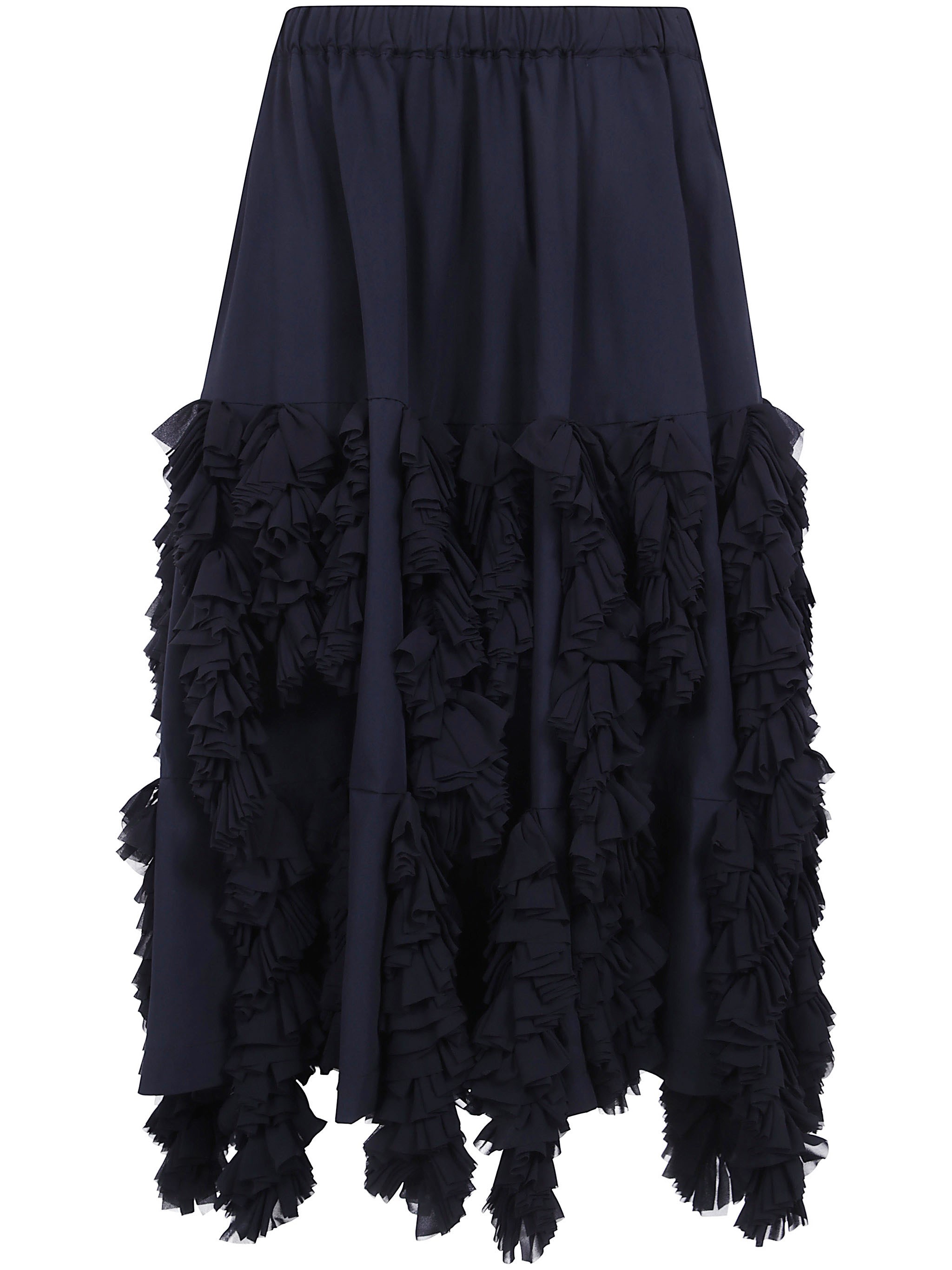 COMME des GARÇONS COMME DES GARCONS Midi Skirt Polyester Broad Thick