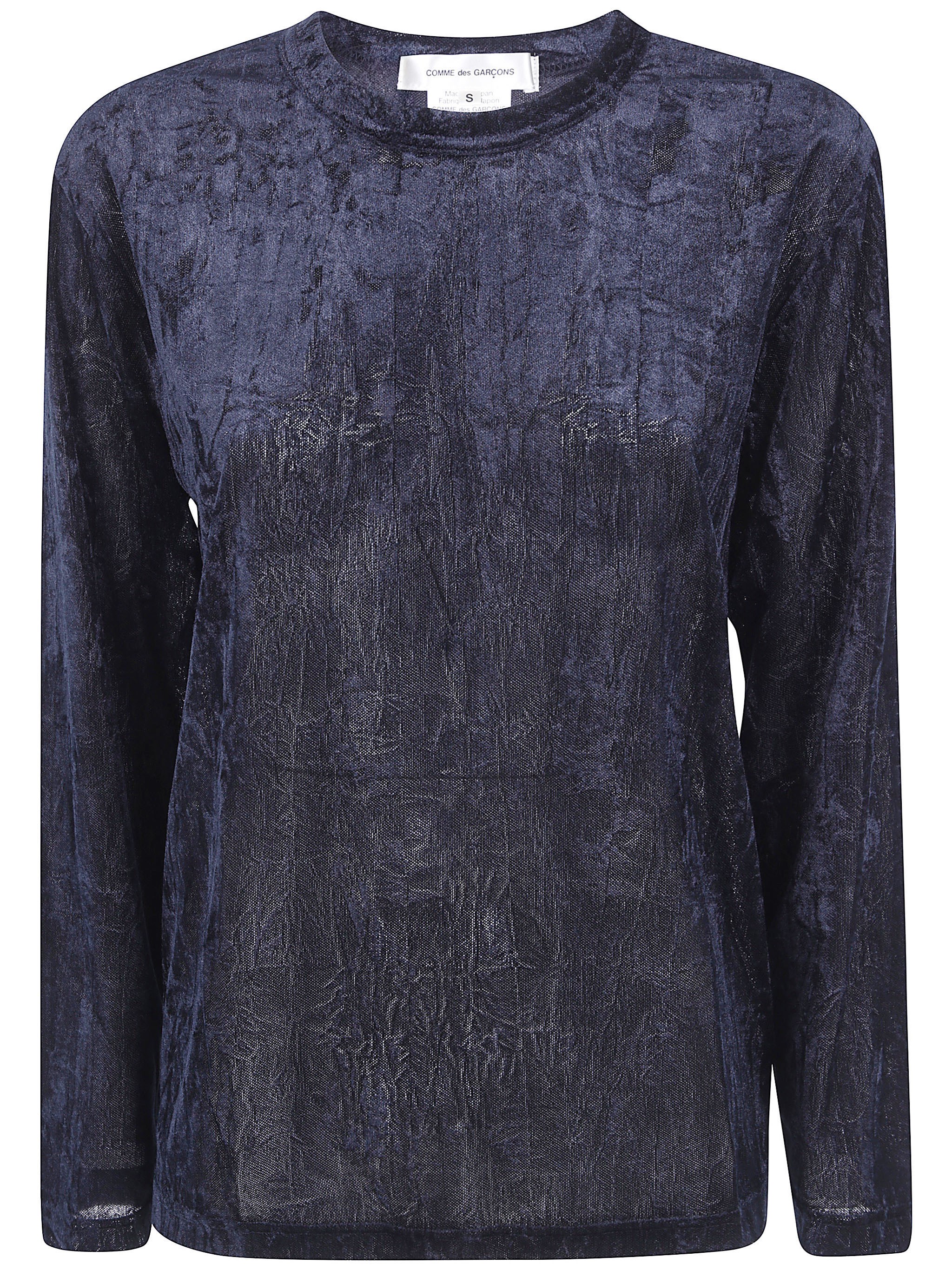 Thin Roundneck Polyester Mesh Velour Washer Shirt