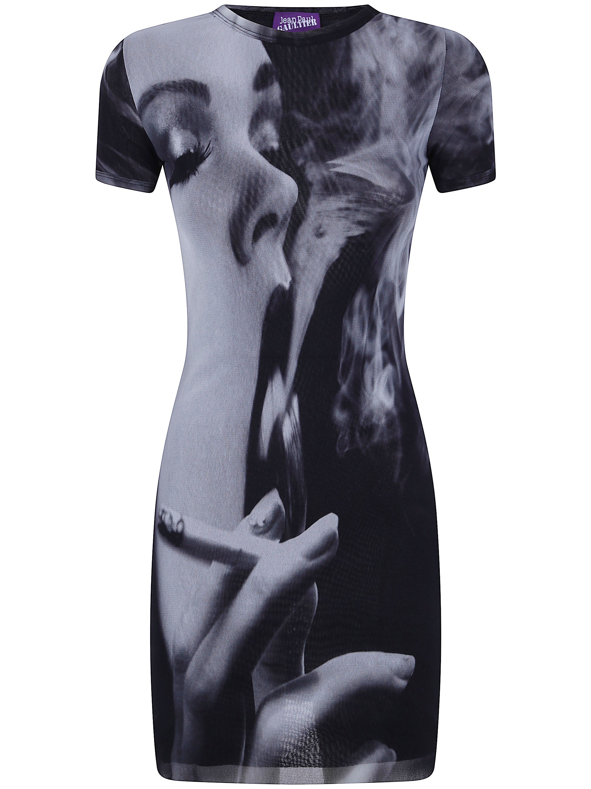 JEAN PAUL GAULTIER Short Dress Printed "Smoking Women"