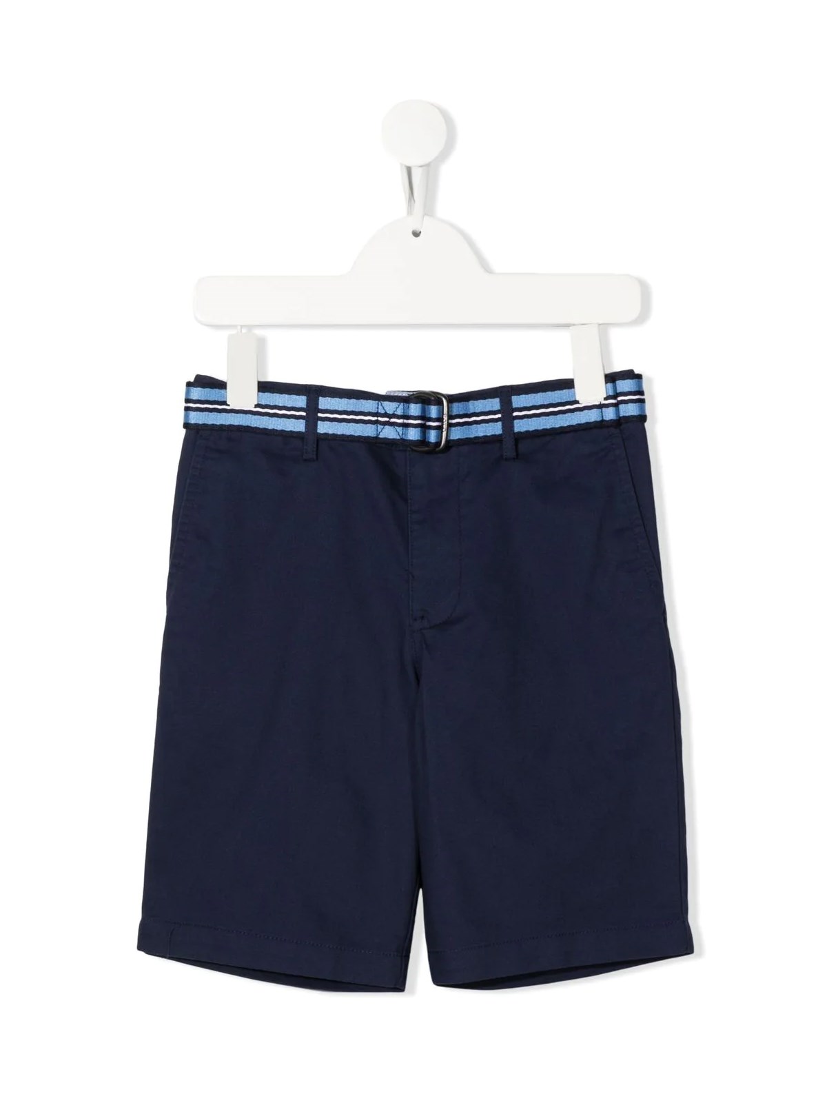 Polo Ralph Lauren Belted Four-pocket Bermuda Shorts In Blue