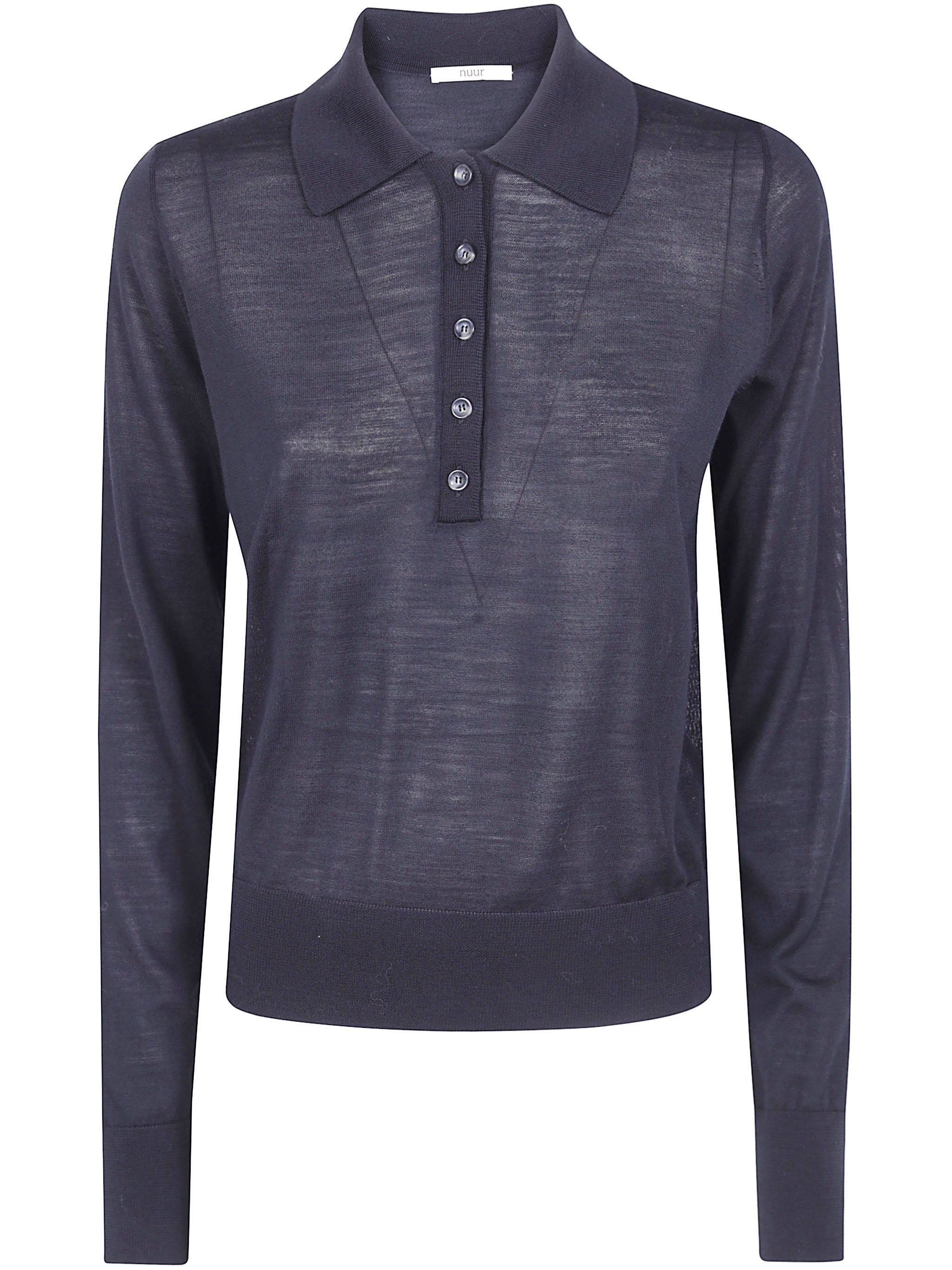 Nuur Sweater Polo Neck Long Sleeves In Black